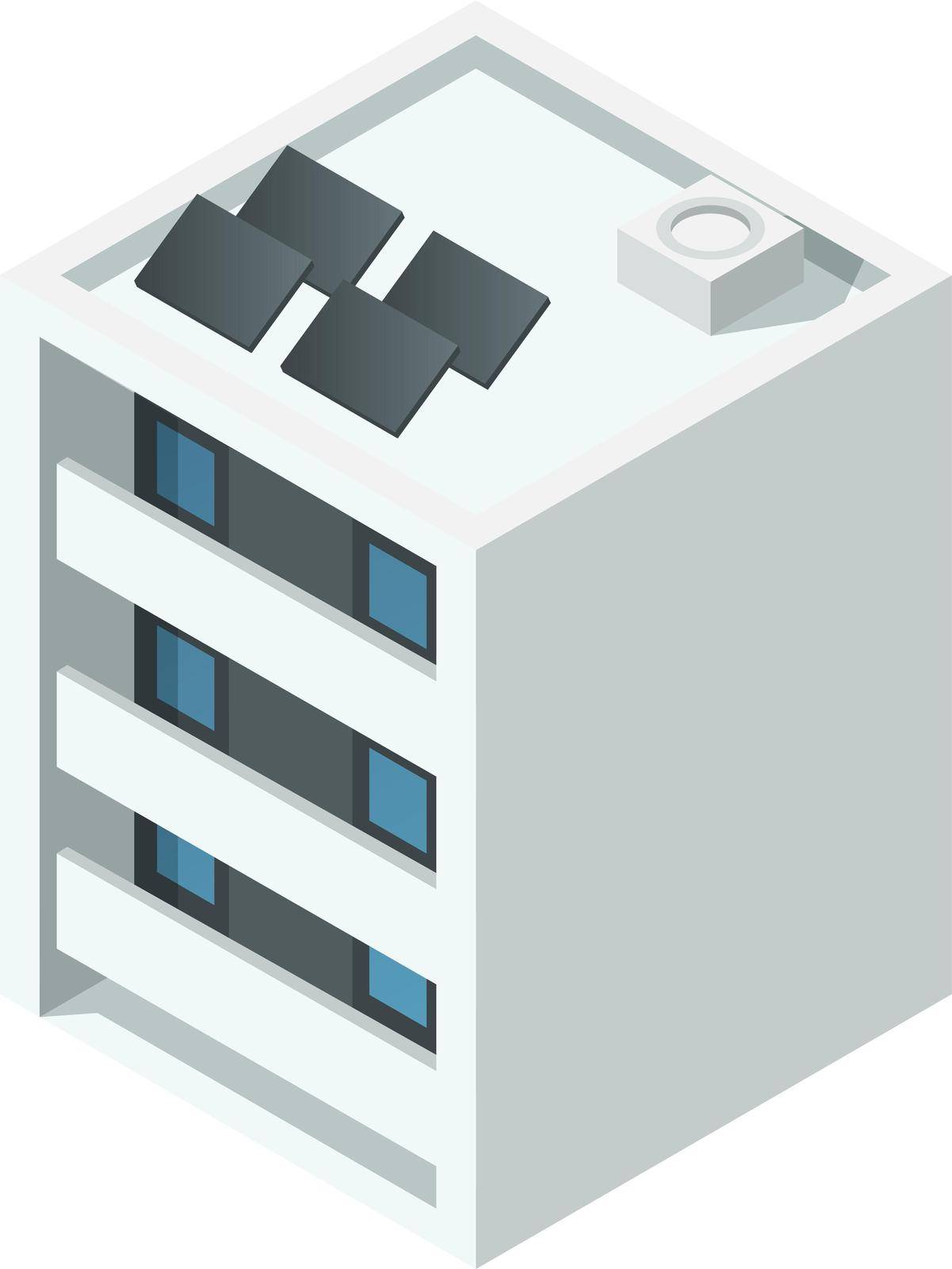 Isometric apartment building. City residential real estate by ONYXprj