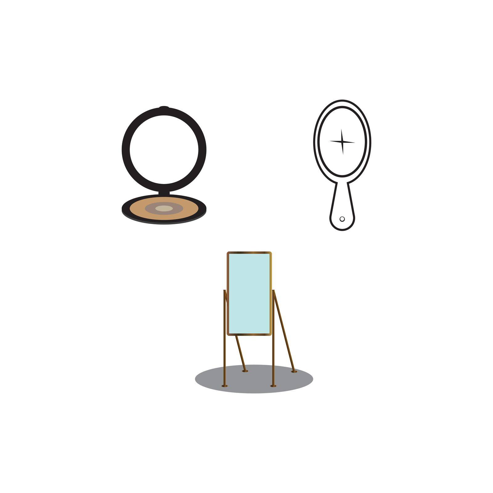 mirror logo vector icon design illustration