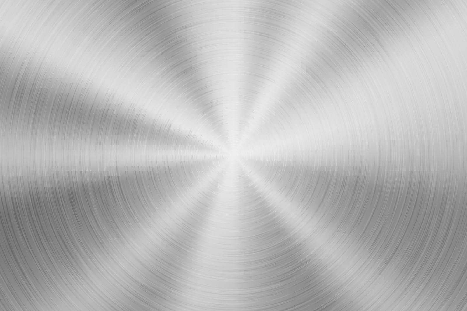 Metal abstract technology background with circular polished, brushed concentric texture, chrome, silver, steel, aluminum for design concepts, wallpapers, web and prints. Vector illustration.