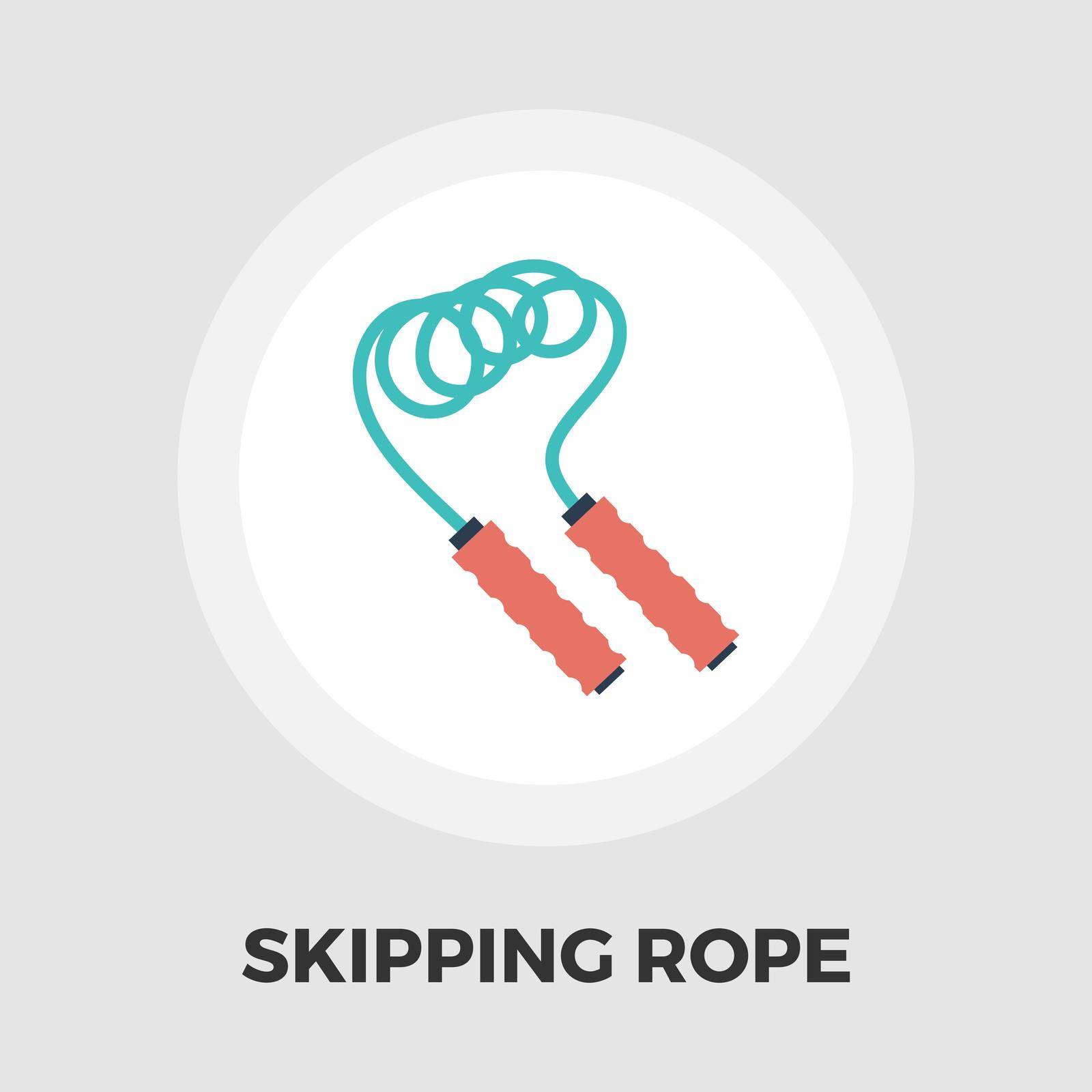 Skipping rope icon vector. Flat icon isolated on the white background. Editable EPS file. Vector illustration.