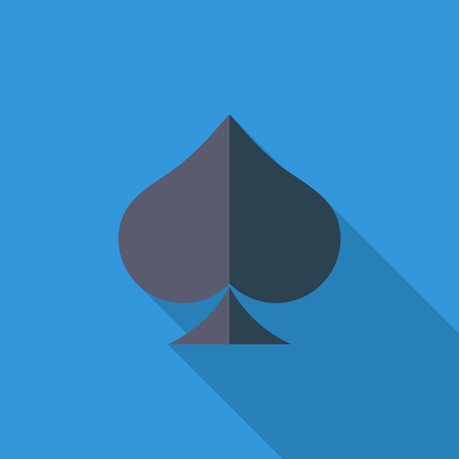 Spades icon. Flat vector related icon with long shadow for web and mobile applications. It can be used as - logo, pictogram, icon, infographic element. Vector Illustration.