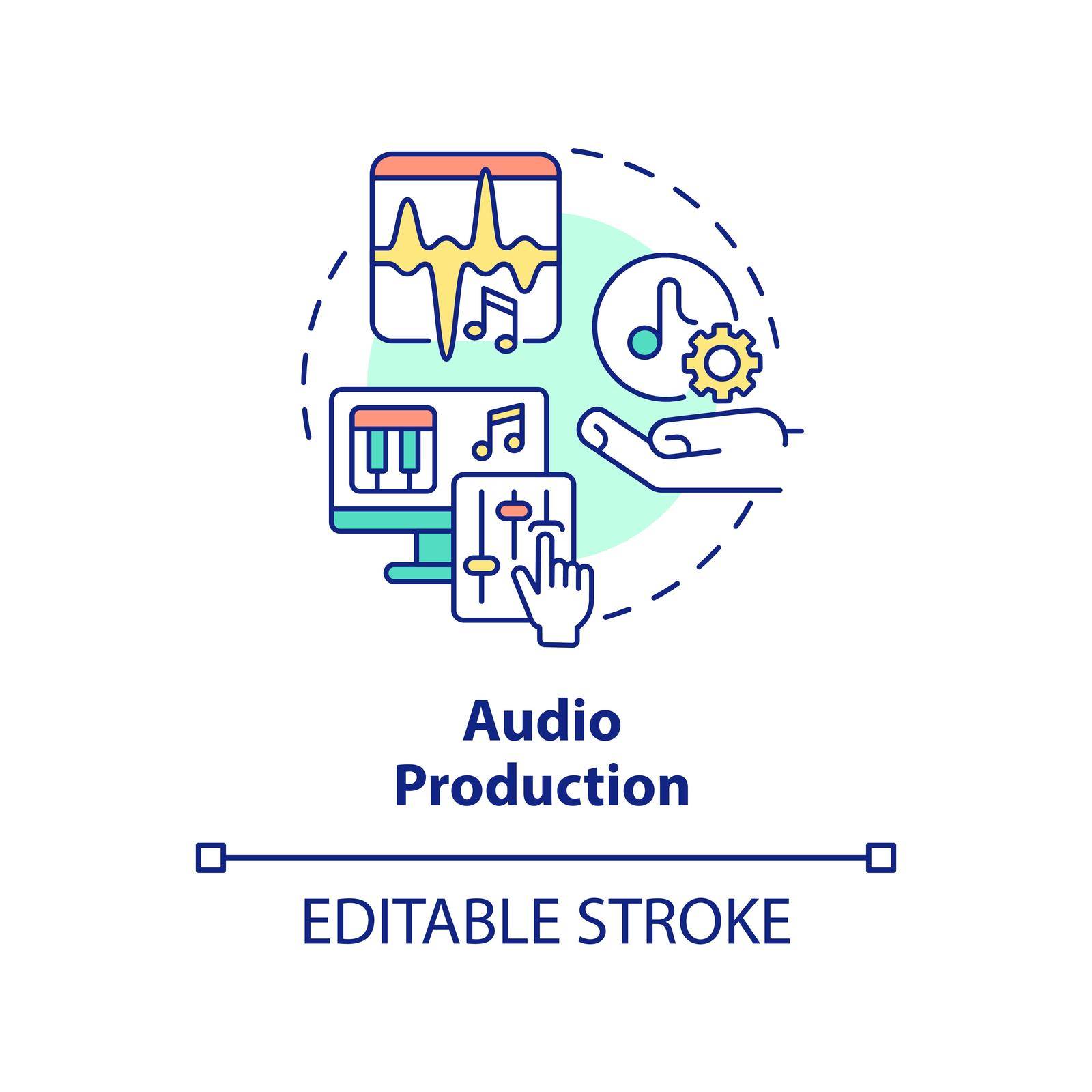 Audio production concept icon by bsd