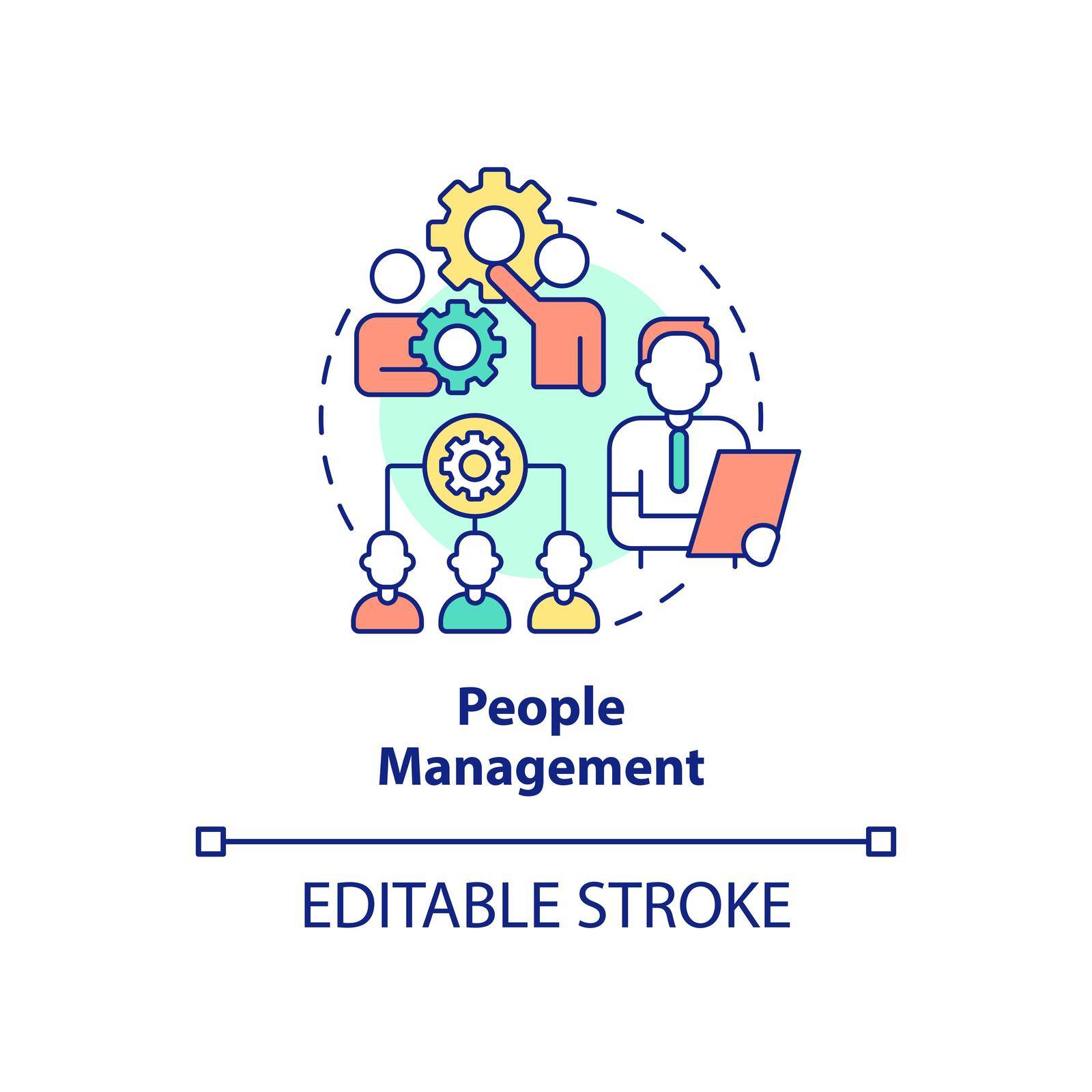 People management concept icon by bsd