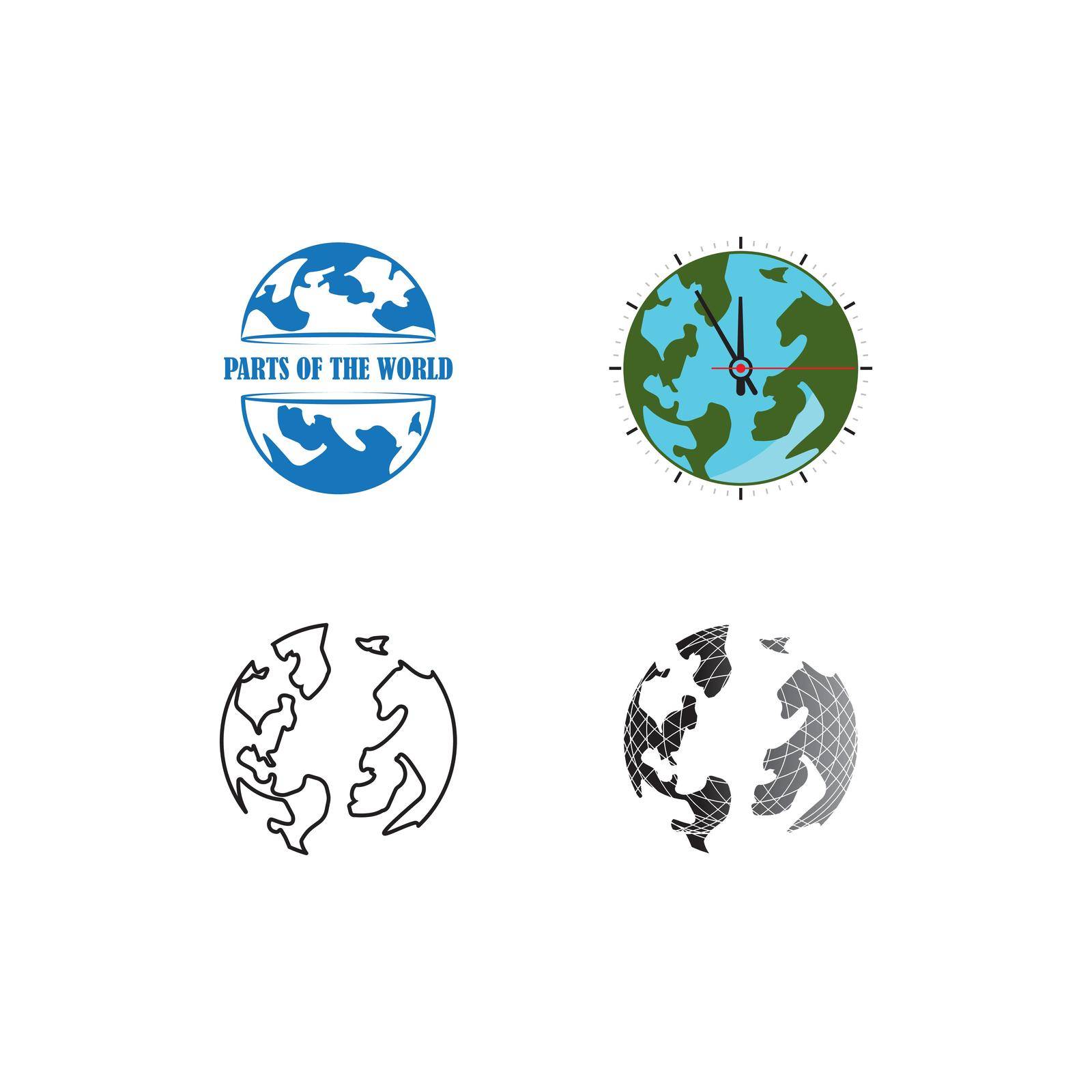 Globe logo vector design illustration