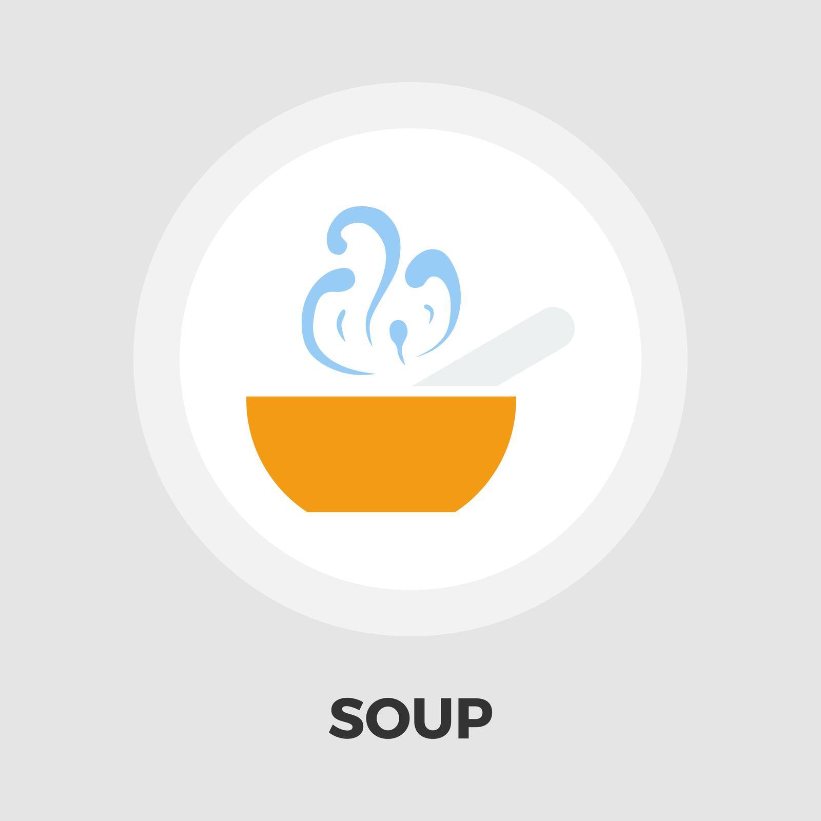 Soup icon vector. Flat icon isolated on the white background. Editable EPS file. Vector illustration.