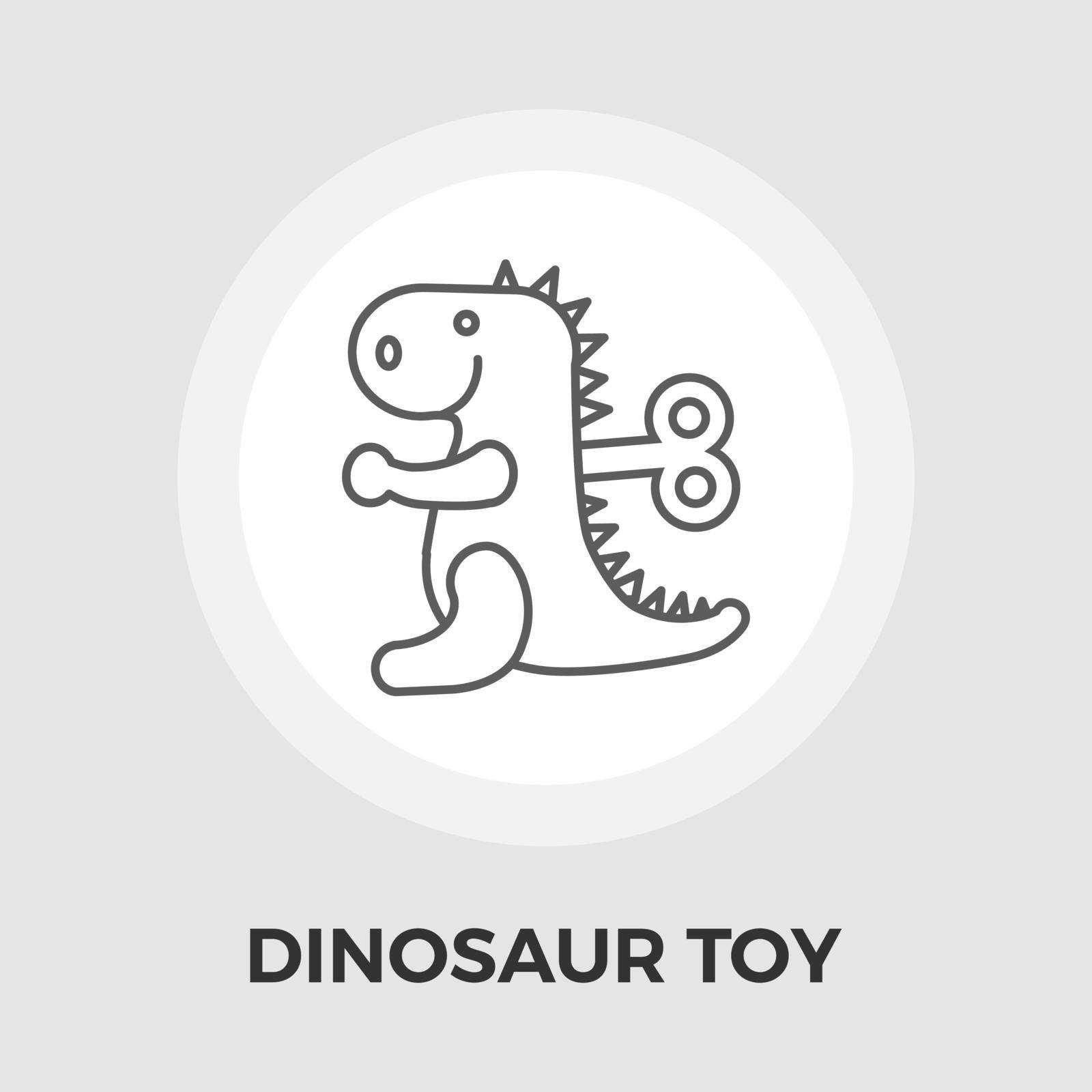 Dinosaurus icon vector. Flat icon isolated on the white background. Editable EPS file. Vector illustration.