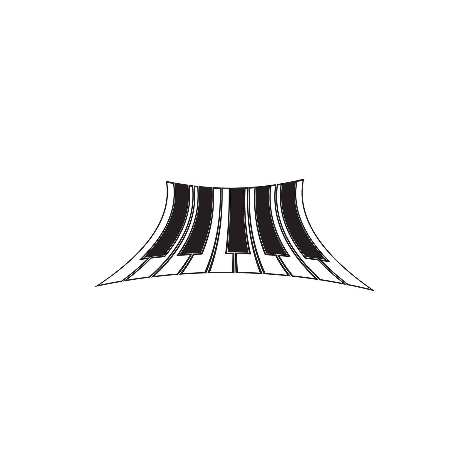 piano logo and symbol vector