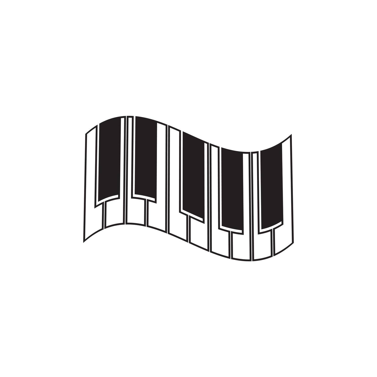 piano logo and symbol vectors by Graphicindo