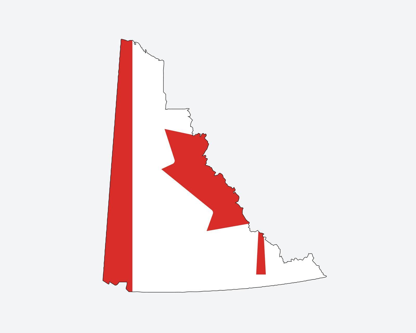 Yukon Map Canadian Flag by xileodesigns