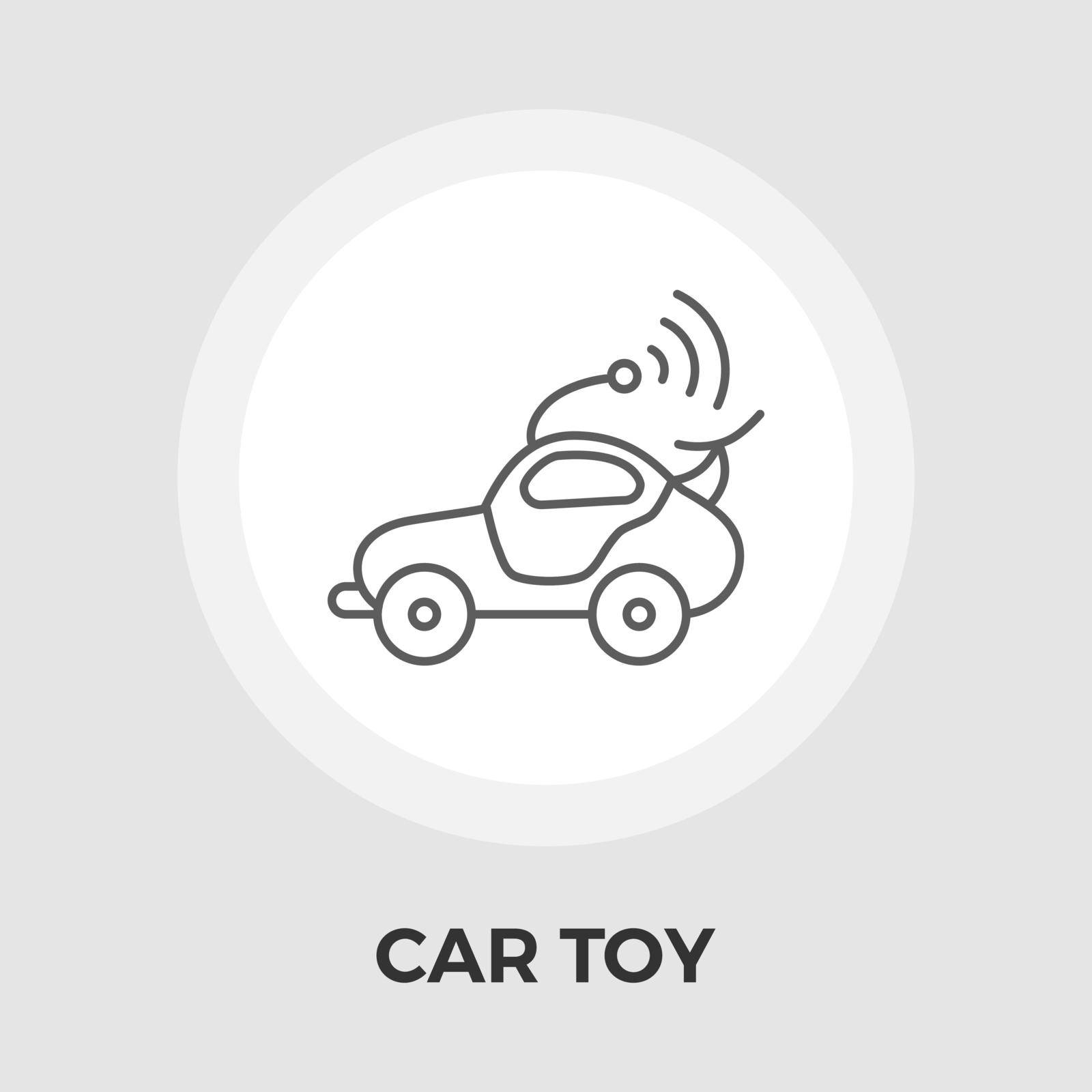 Car toy icon vector. Flat icon isolated on the white background. Editable EPS file. Vector illustration.