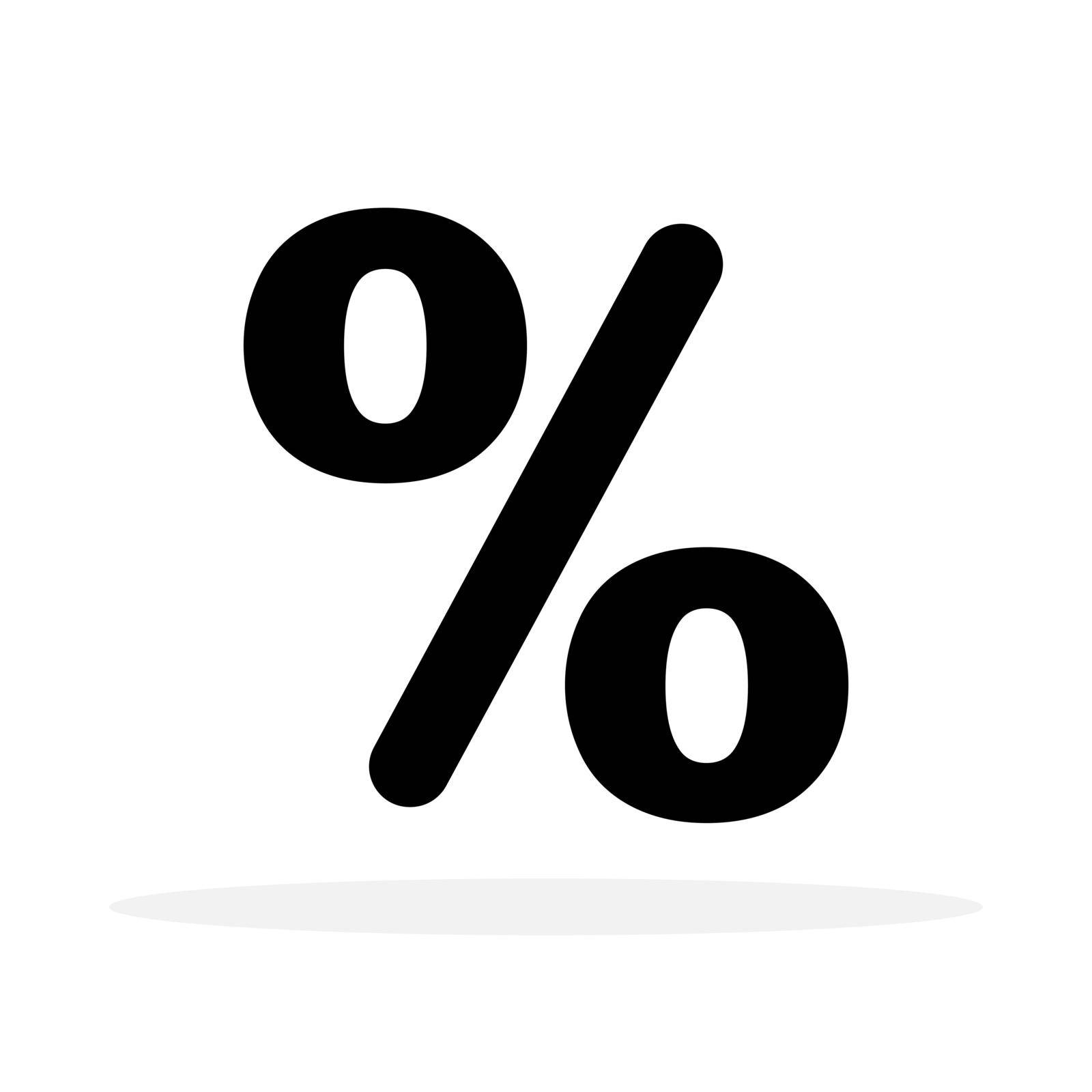 Percentage icon. Linear percentage icon isolated. Sale percentage symbol. by Chekman