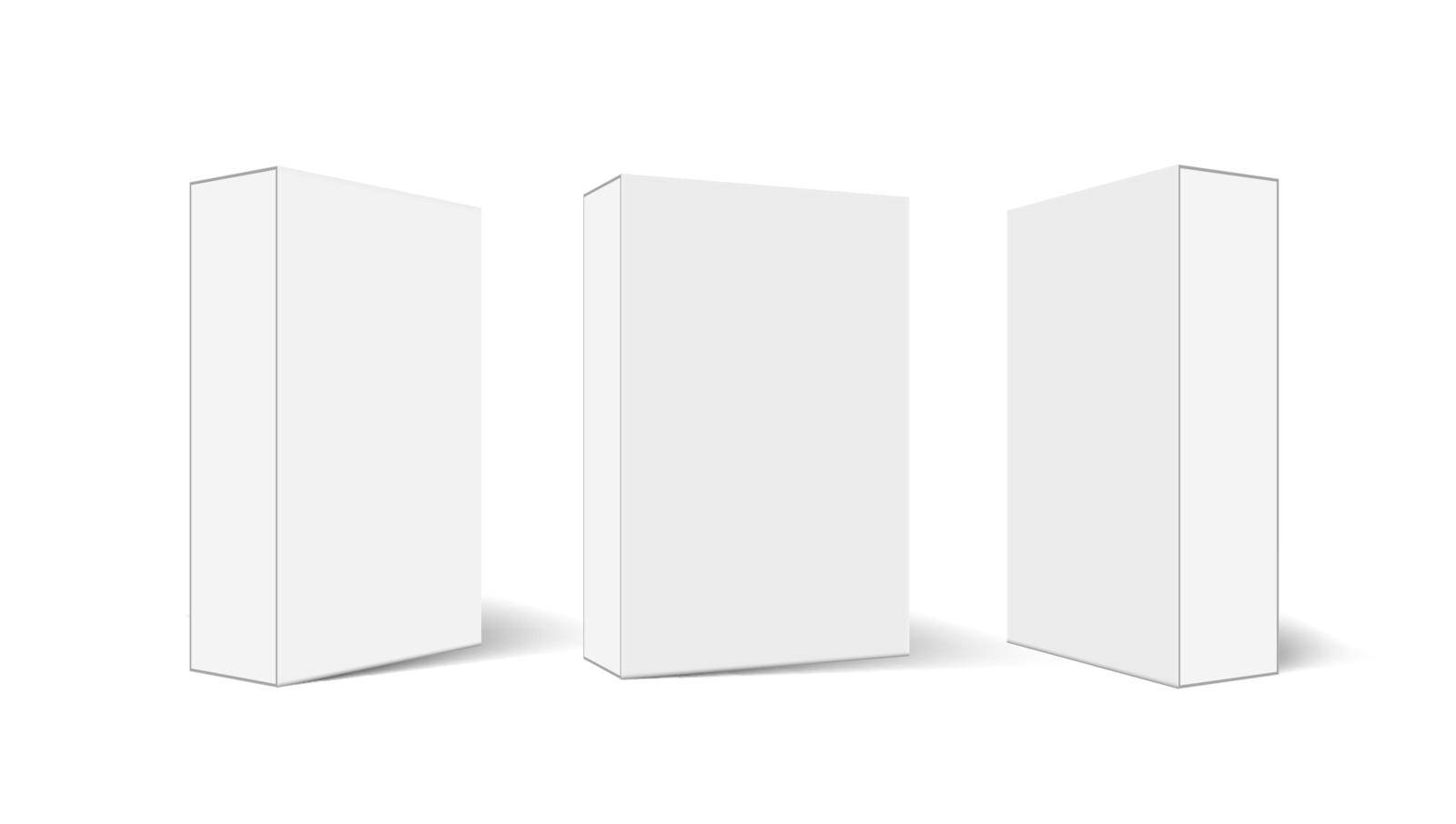 Various Angle 3D Blank Package Box Set by VectorThings