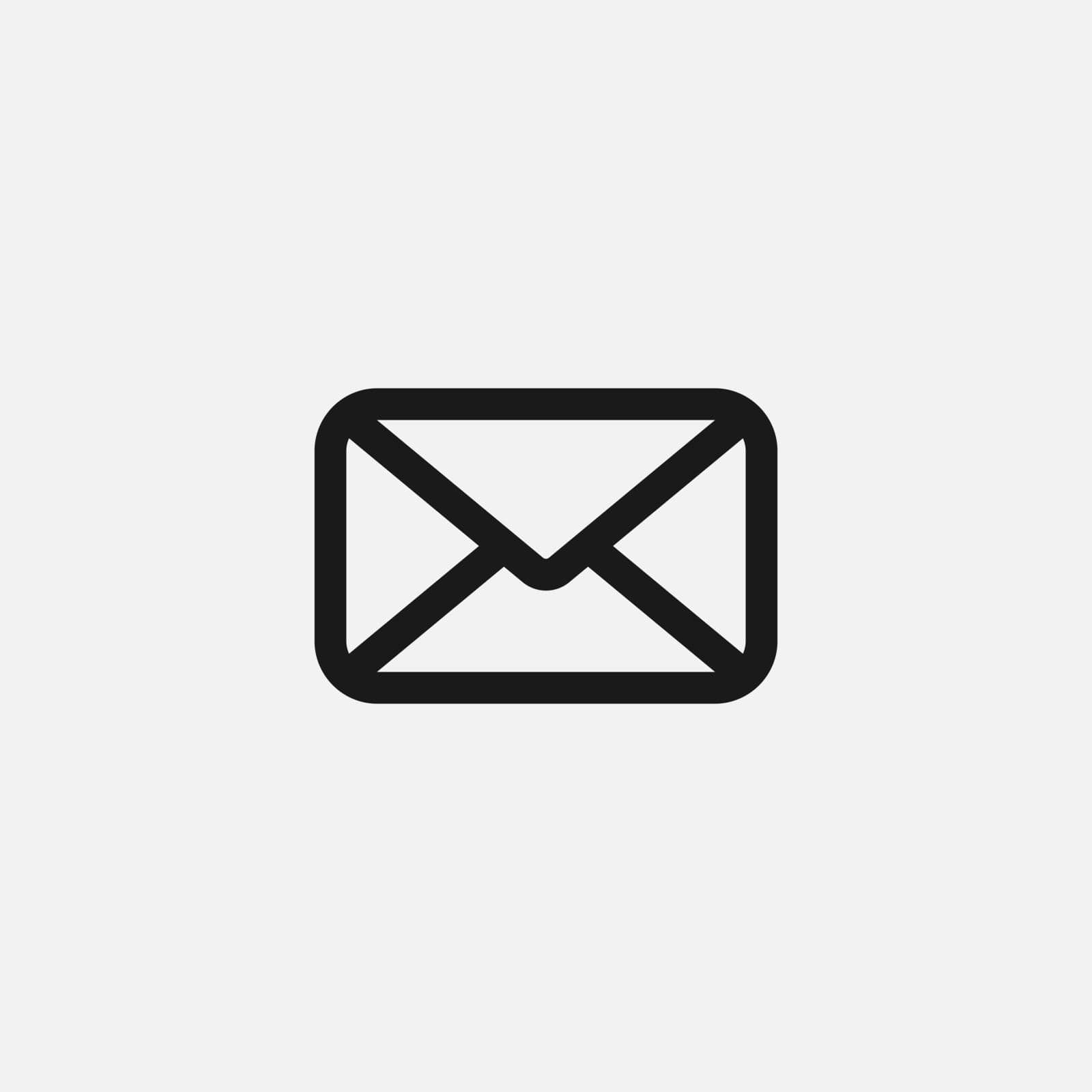 Mail icon in simple style. Envelope symbol Vector EPS 10