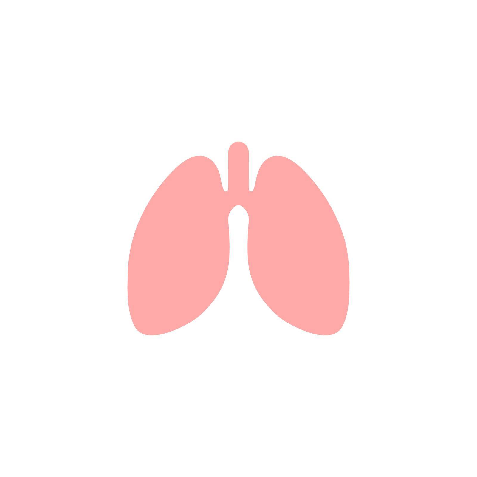 Lungs vector icon. Lungs symbol isolated. Respiratory tract Vector EPS10