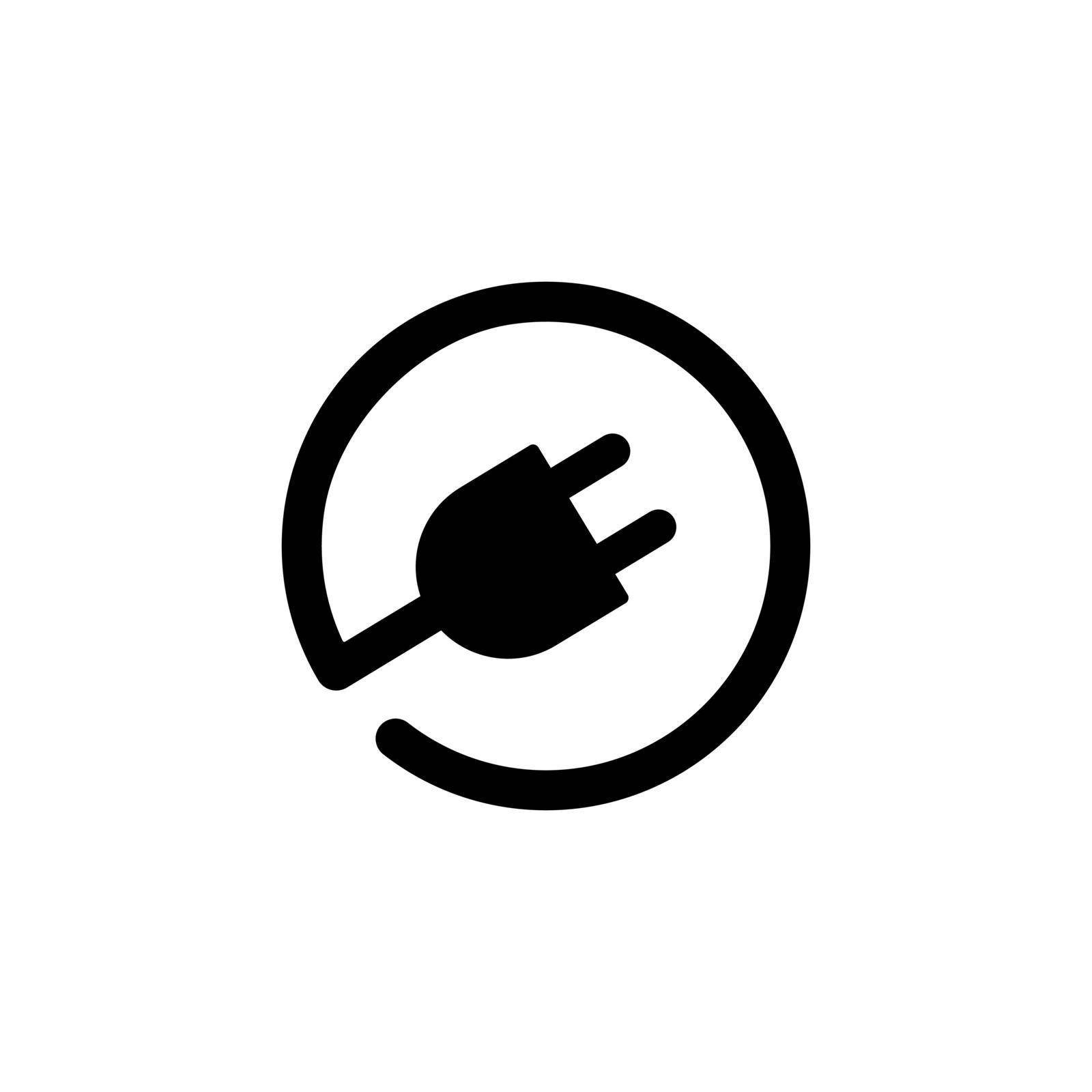 Plug-in electrical plug vector icon. Electric plug with wire Vector EPS10