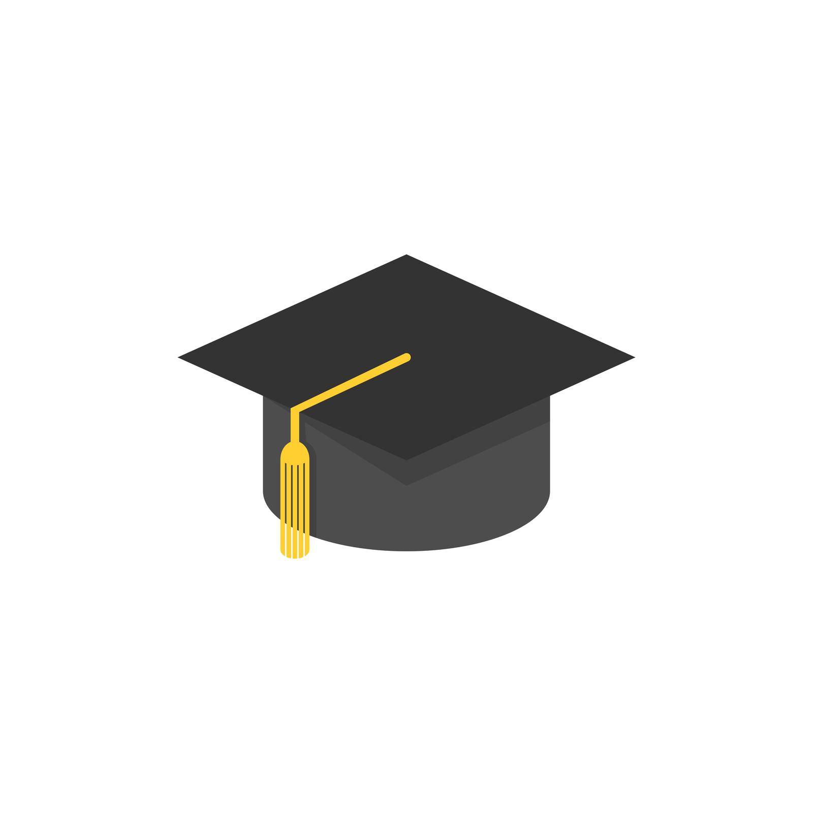 Graduation hat vector icon. Graduation in college and university Vector EPS10