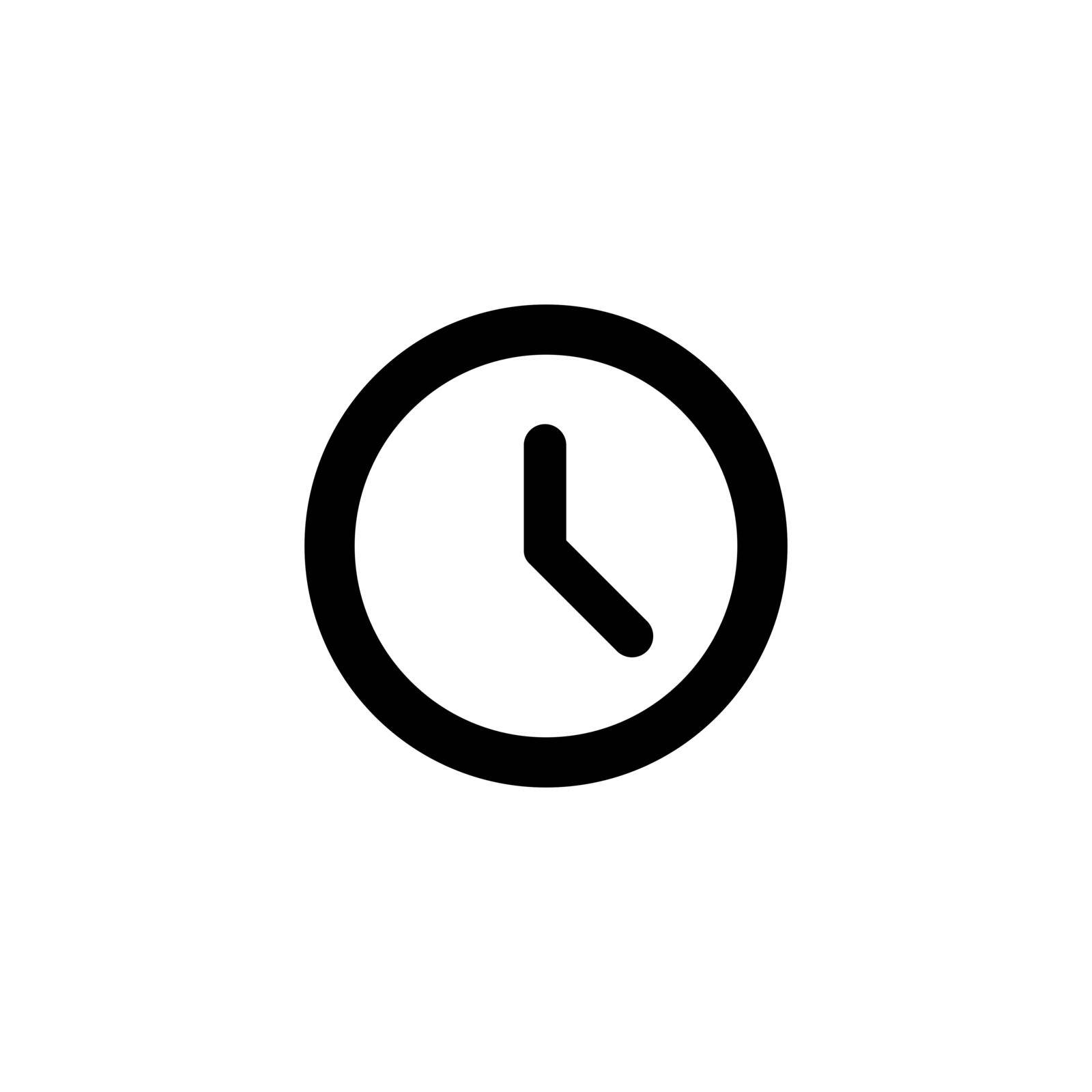 Clock vector icon. Clock or timer black symbol isolated Vector EPS10