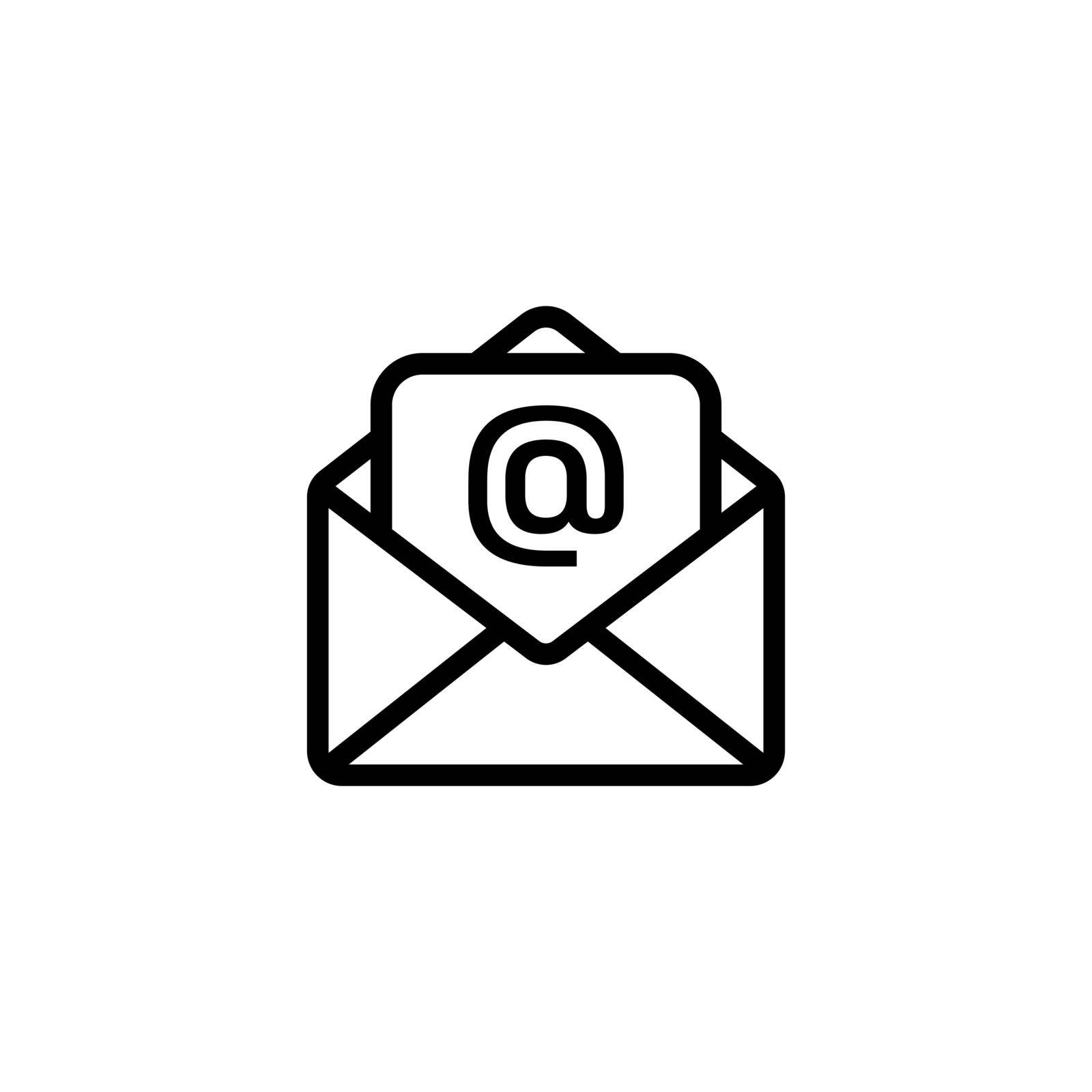 Email icon isolated. Vector envelope mail symbol Vector EPS10
