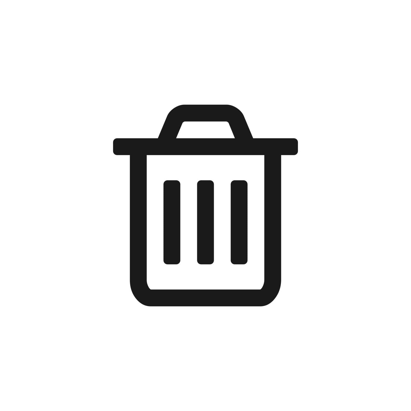 Trash bin vector icon. Trash symbol isolated on white background Vector EPS 10