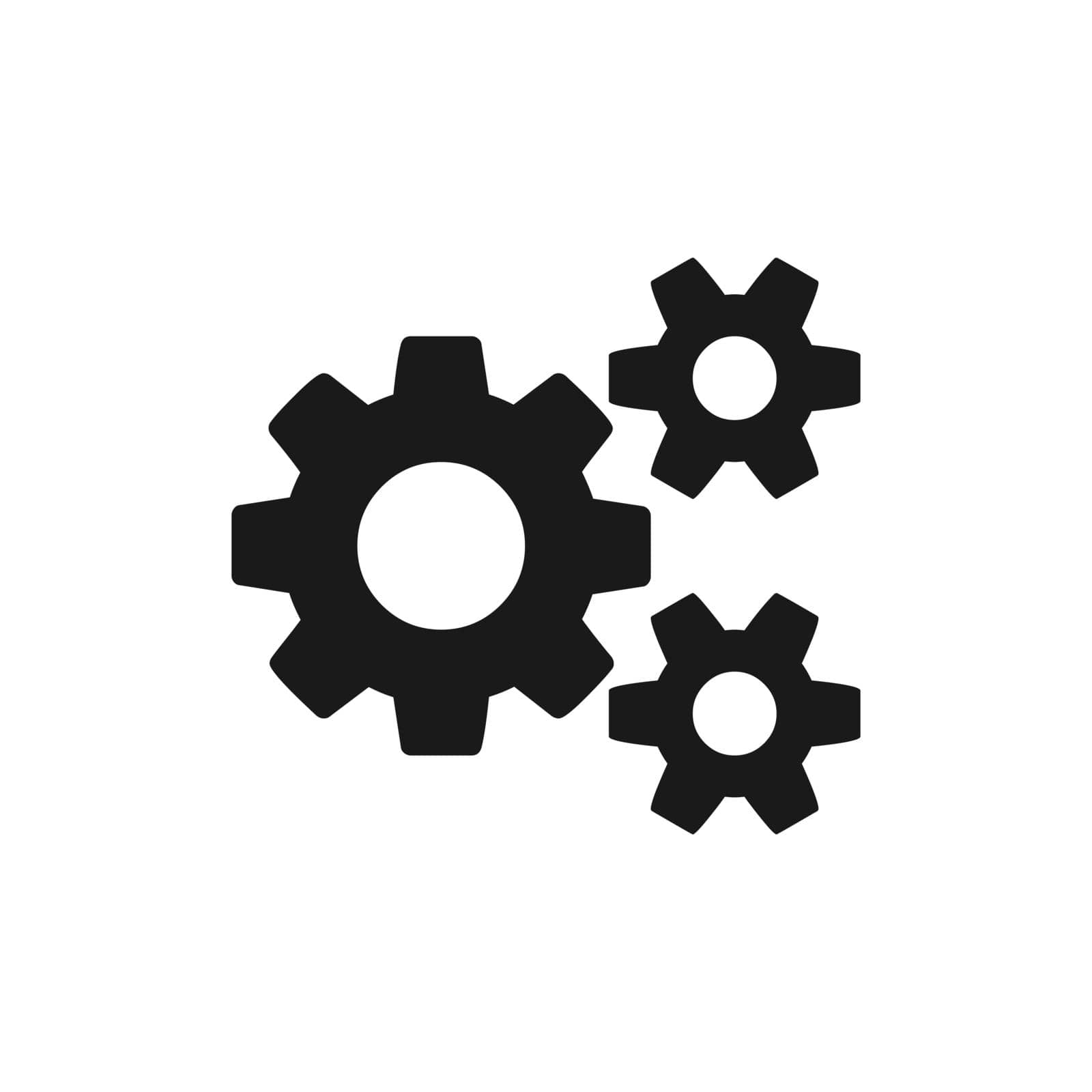 Gear icon isolated on white background. Settings symbol Vector EPS10