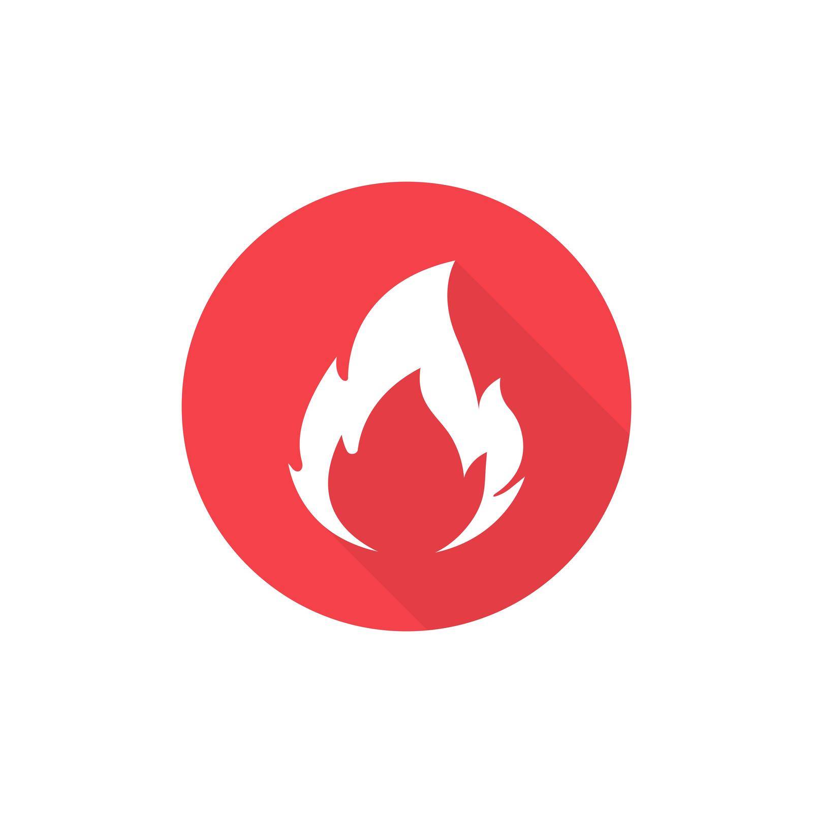 Fire flame icon. Hot symbol button. Web site page and mobile app design vector element Vector EPS 10