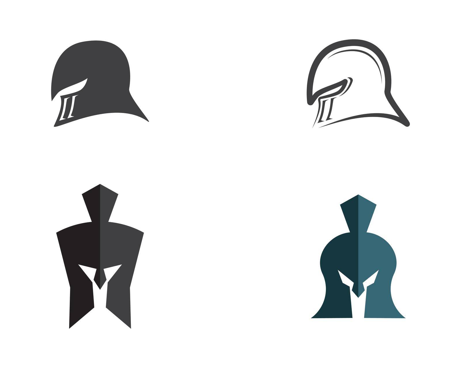 Spartan helmet logo template by Attades19