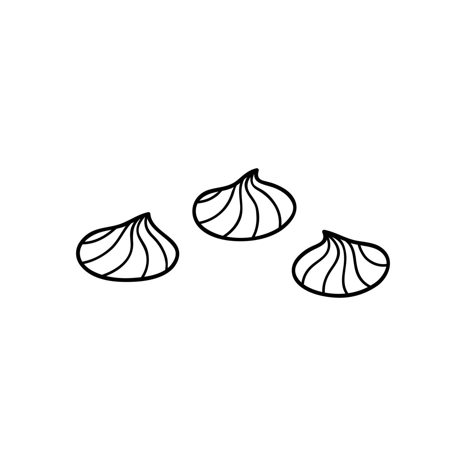 Doodle outline meringues. by Minur