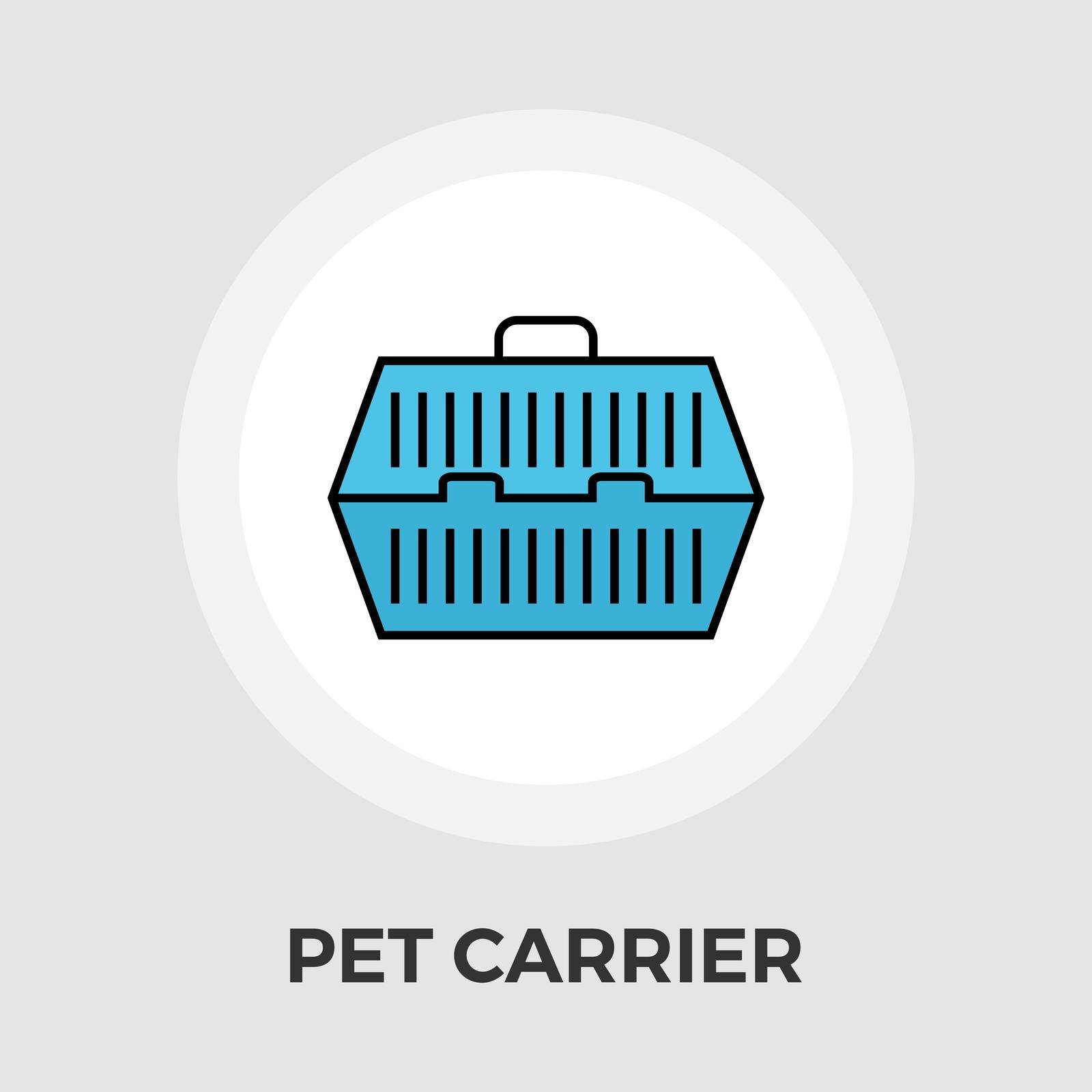 Pet Carrier Icon Vector. Flat icon isolated on the white background. Editable EPS file. Vector illustration.