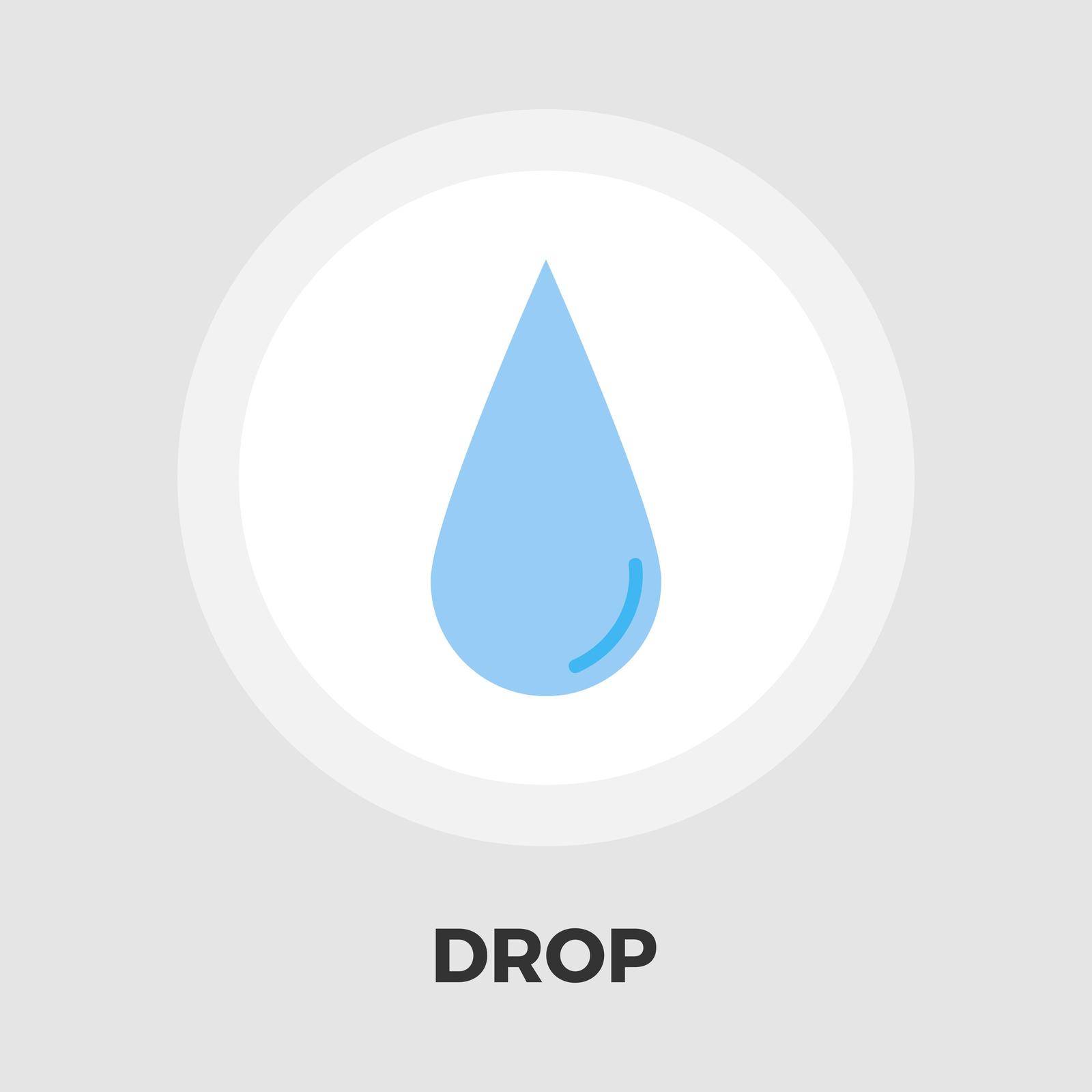 Drop icon vector. Flat icon isolated on the white background. Editable EPS file. Vector illustration.