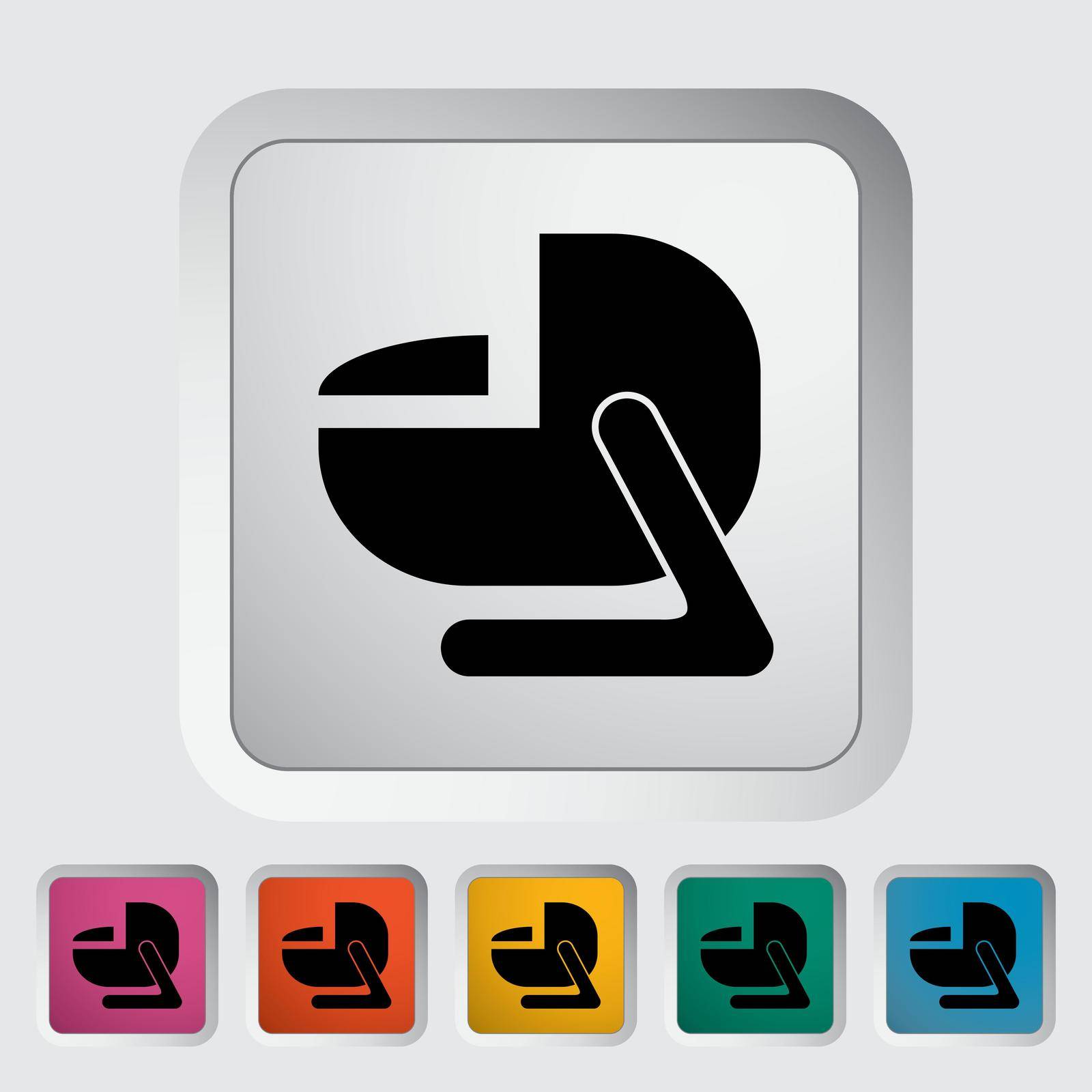 Child car seat flat icon. by smoki
