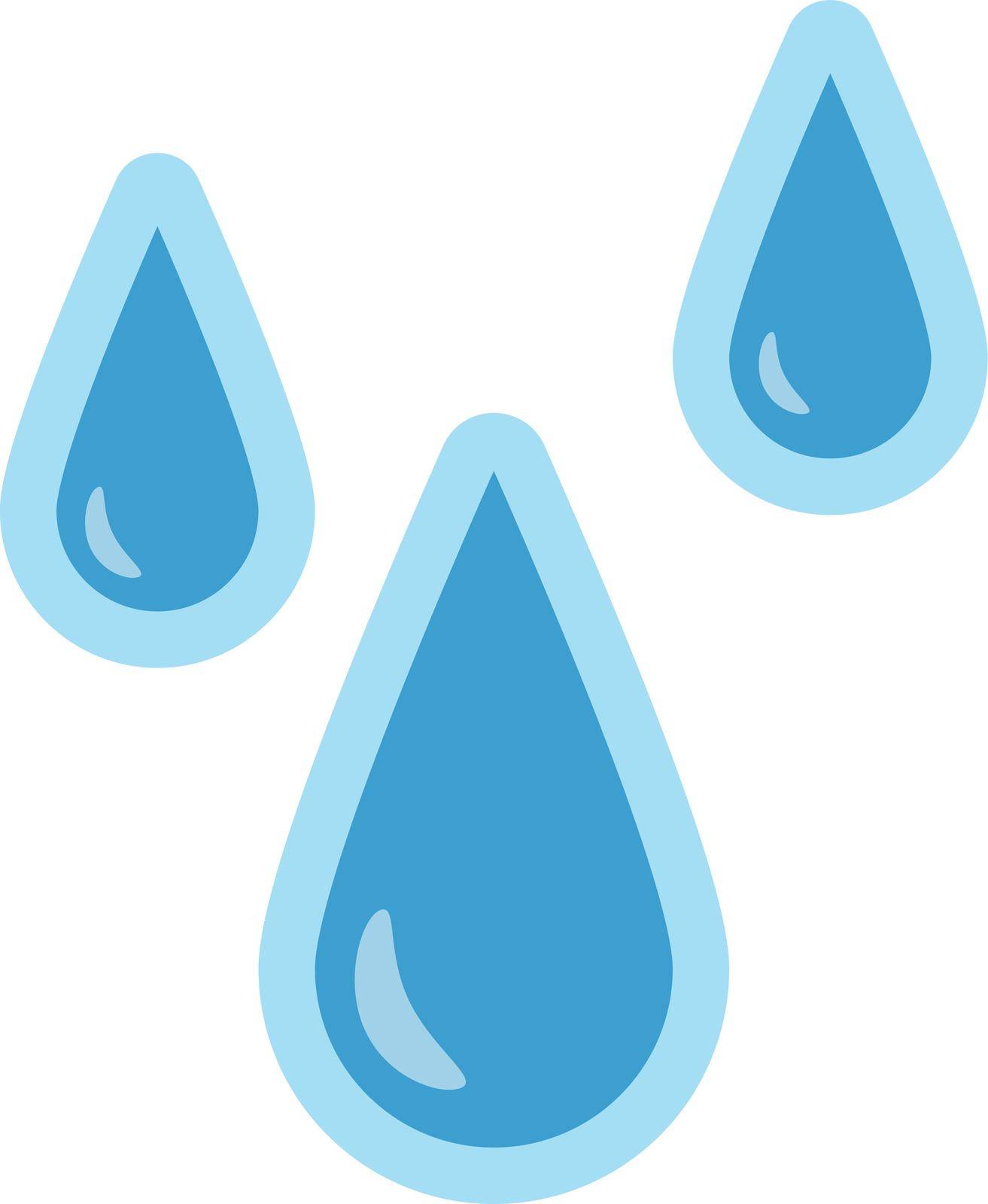 Three drops of water drops icon. Editable vector.