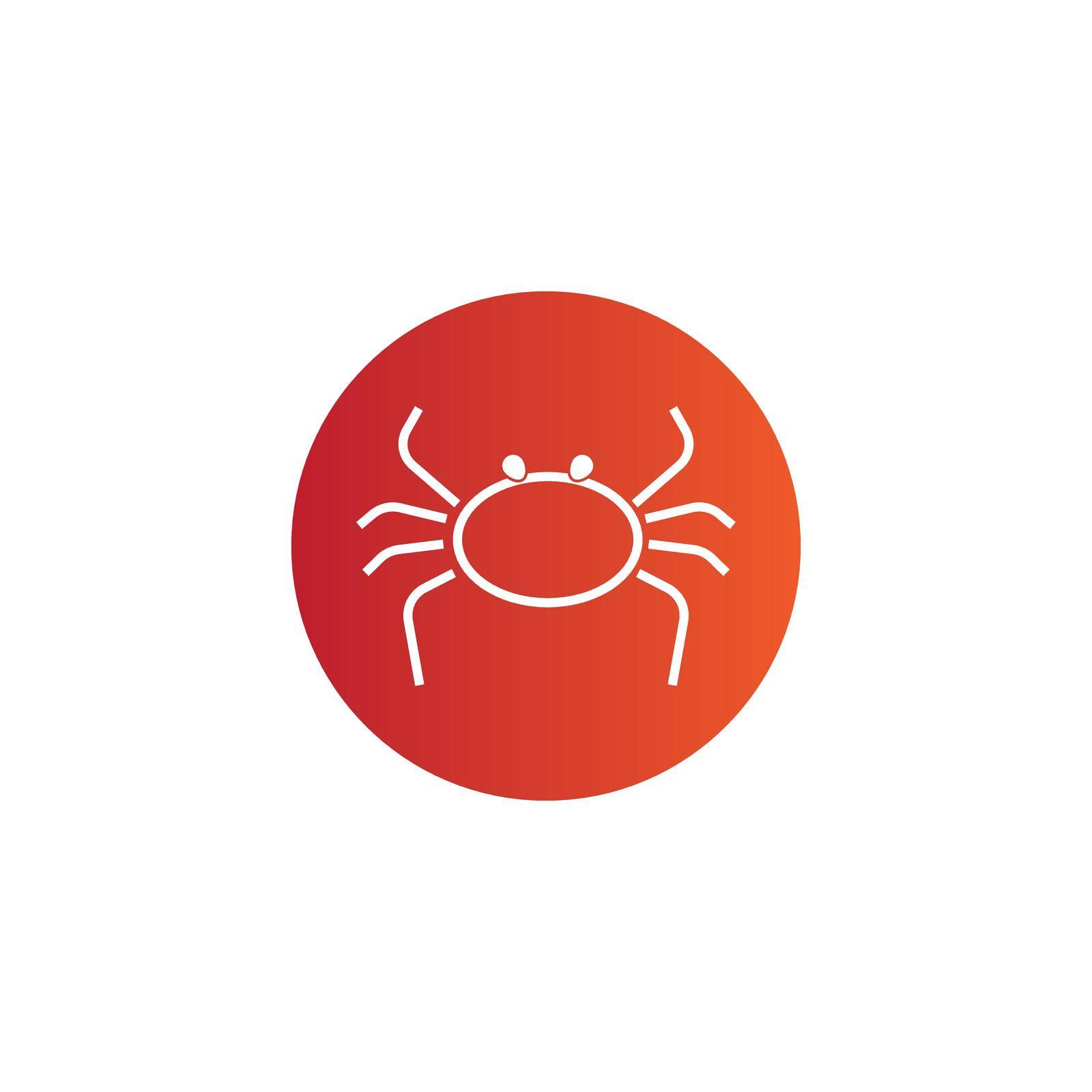Crab icon vector illustration sign,logo design.
