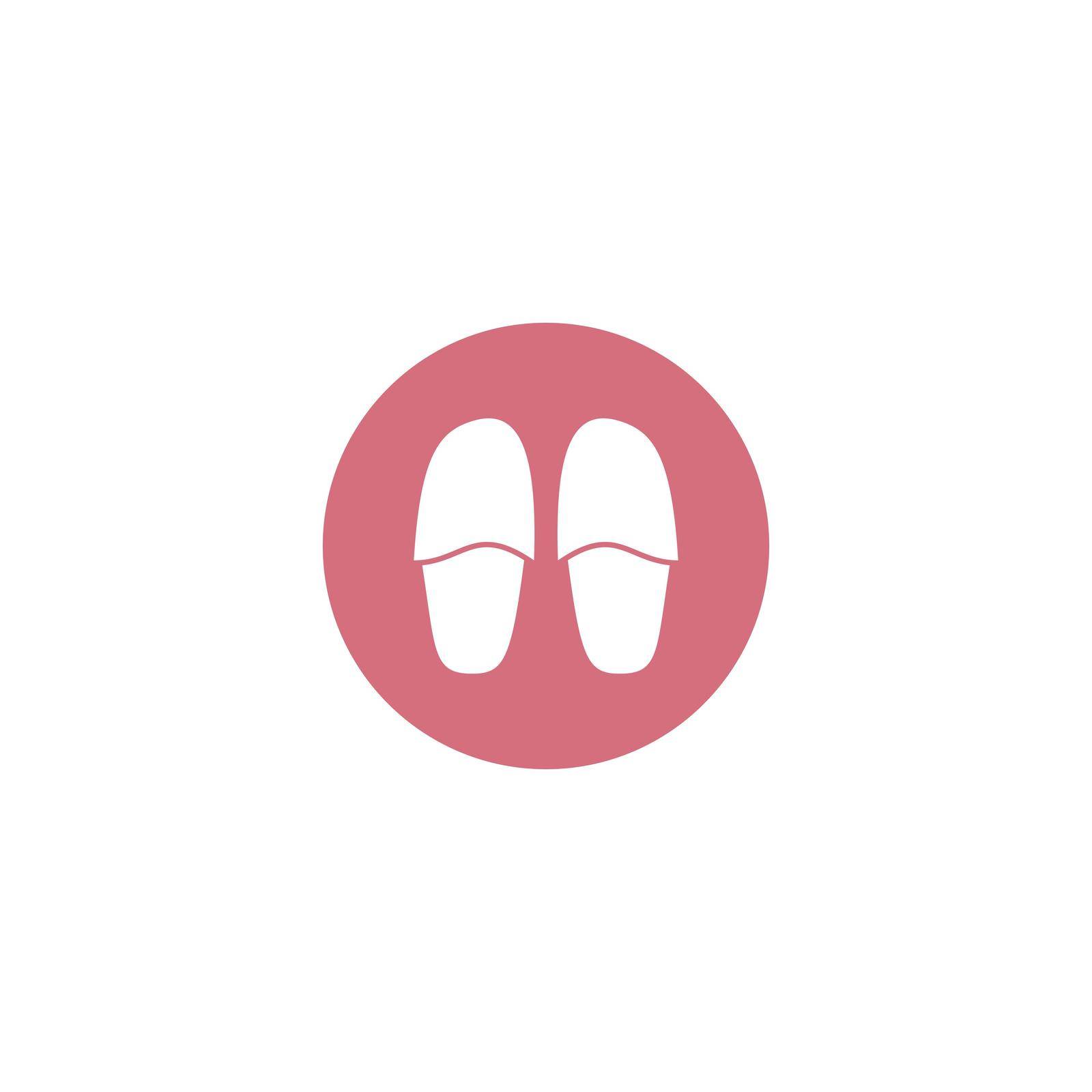 Slippers icon vector illustration logo design.