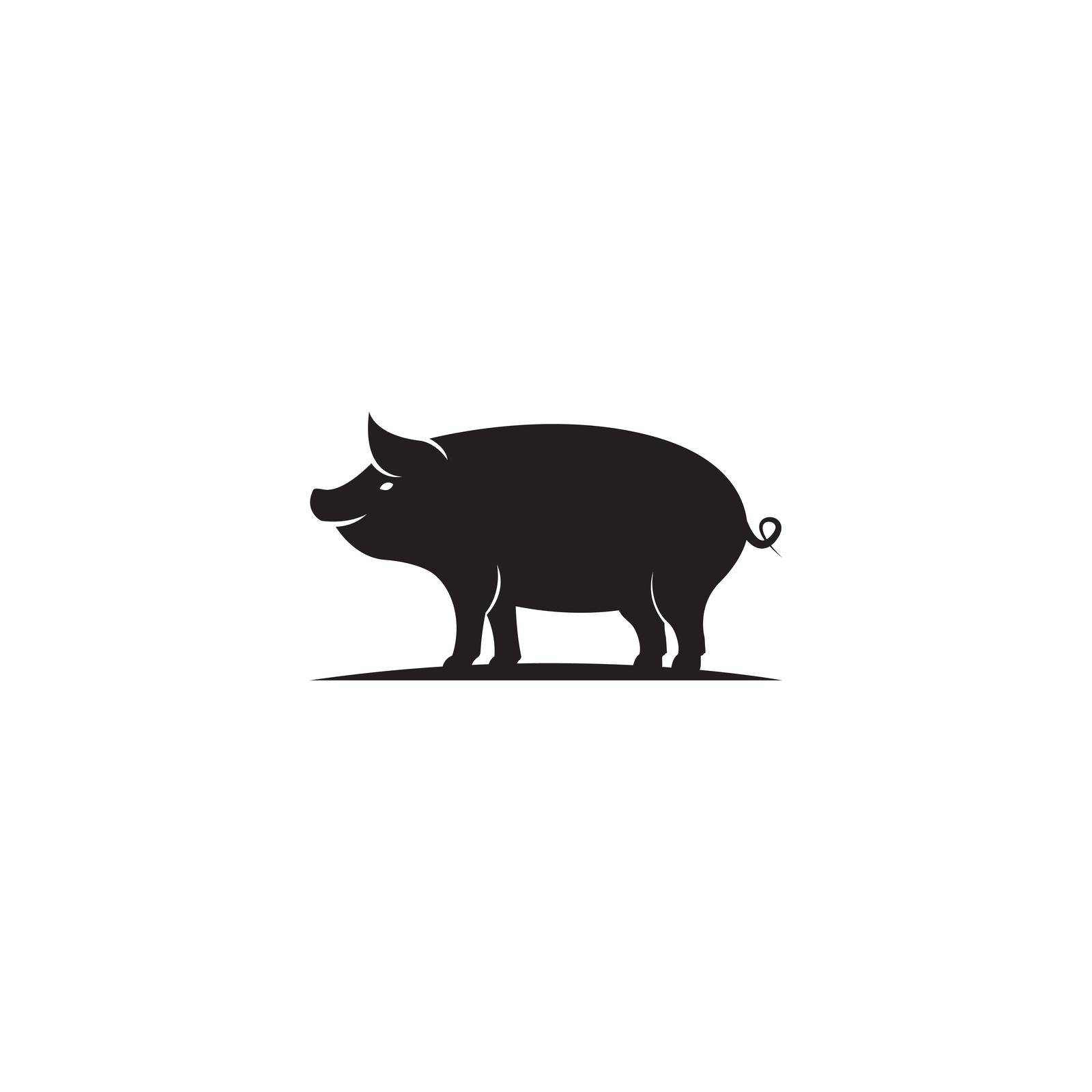 Pig icon vector design illustration template.