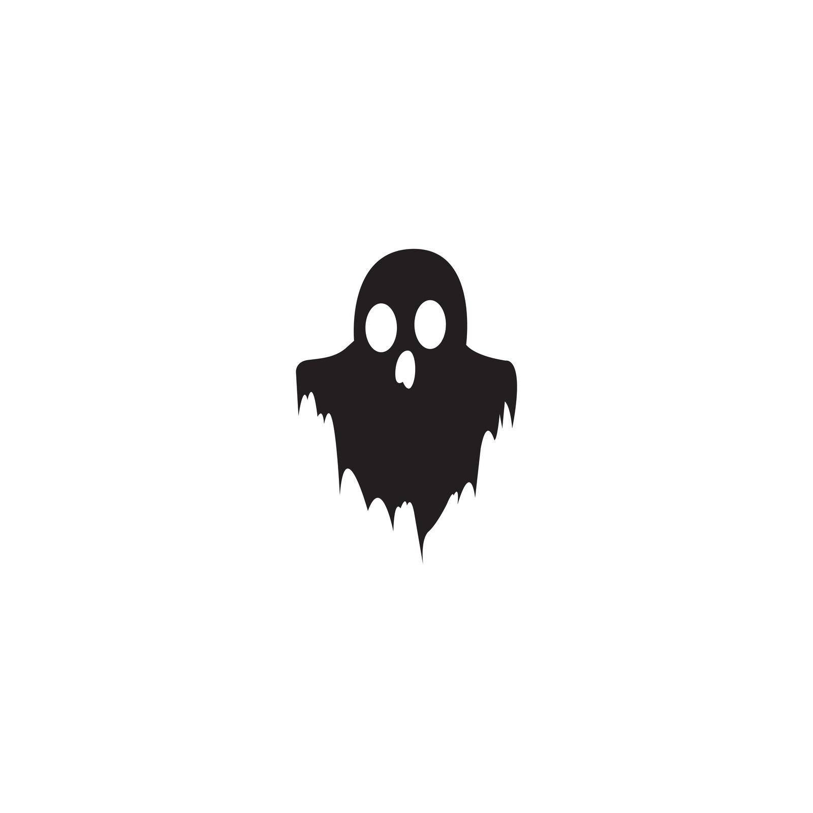 Ghost icon vector illustration logo design,isolated on white background.