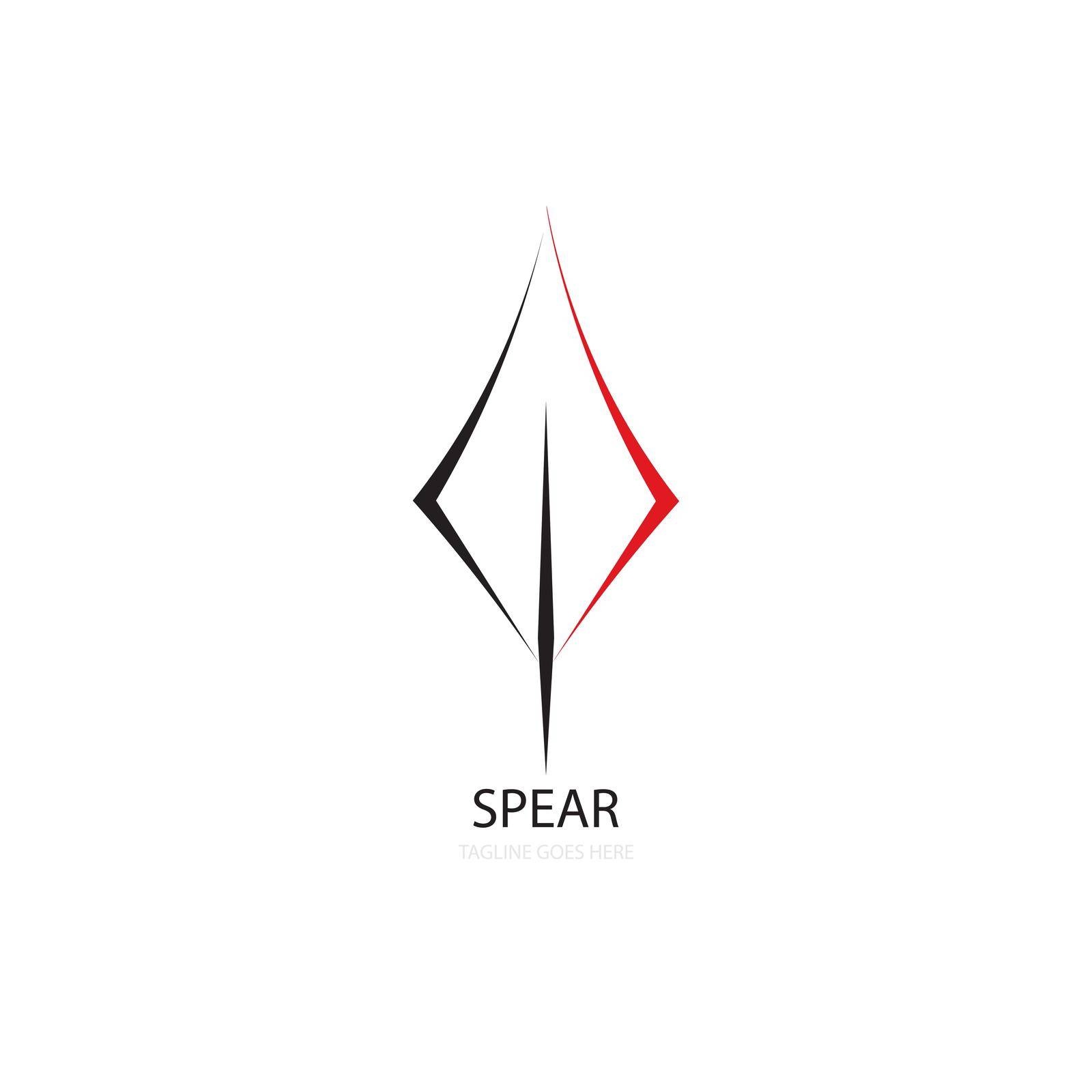 Spear icon logo free vector design
