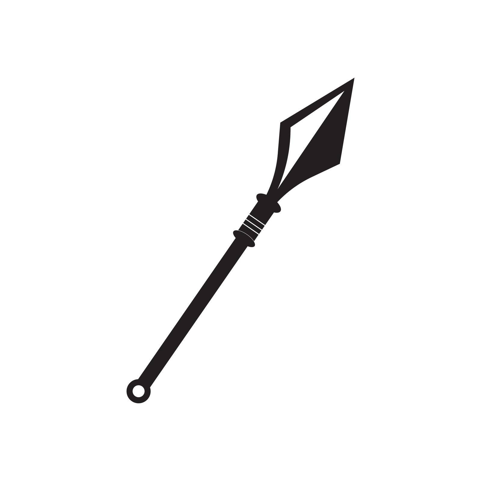 Spear icon logo free vector design
