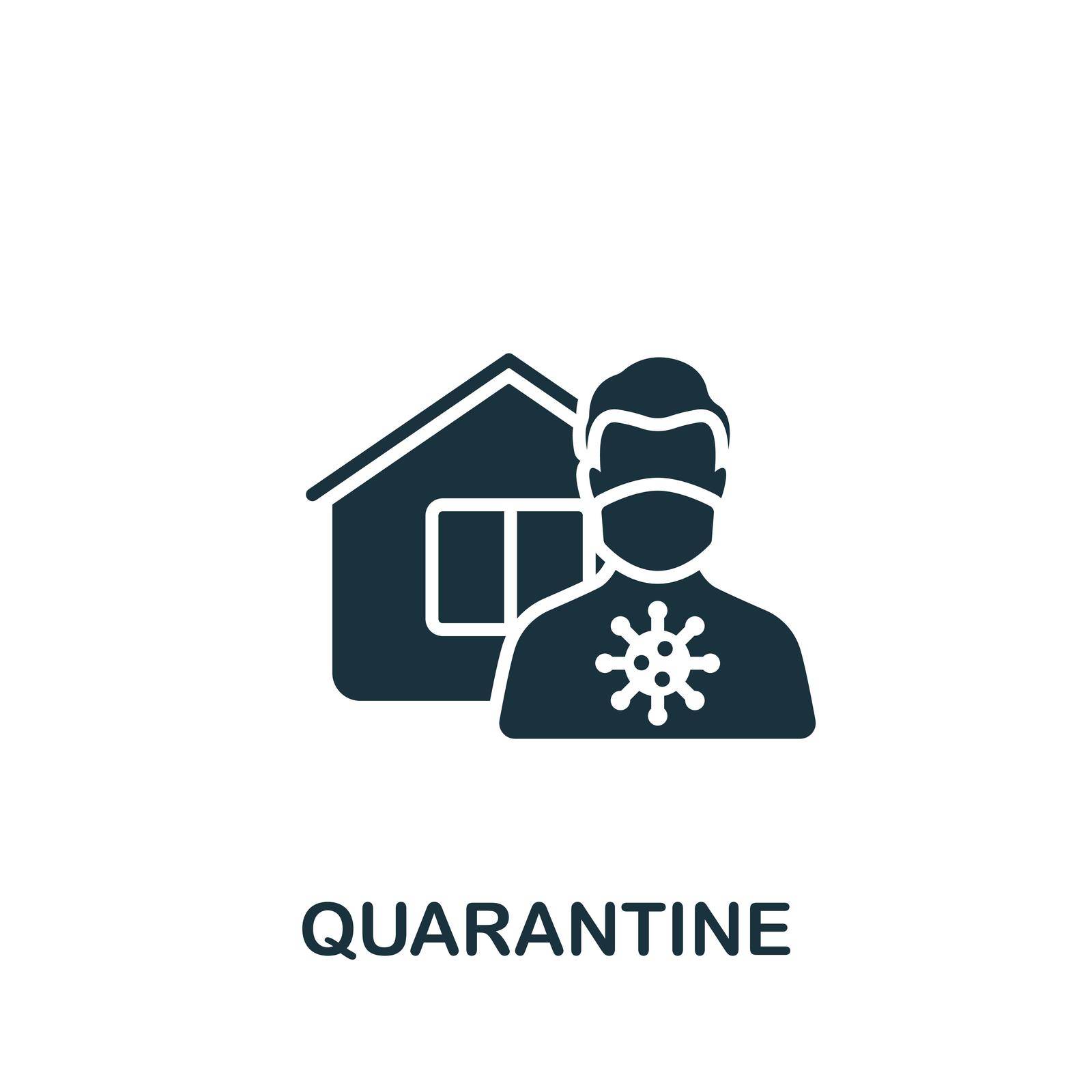 Quarantine icon. Monochrome simple Quarantine icon for templates, web design and infographics by simakovavector