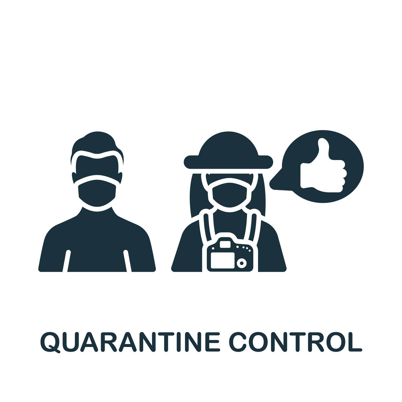 Quarantine Control icon. Monochrome simple Quarantine icon for templates, web design and infographics by simakovavector