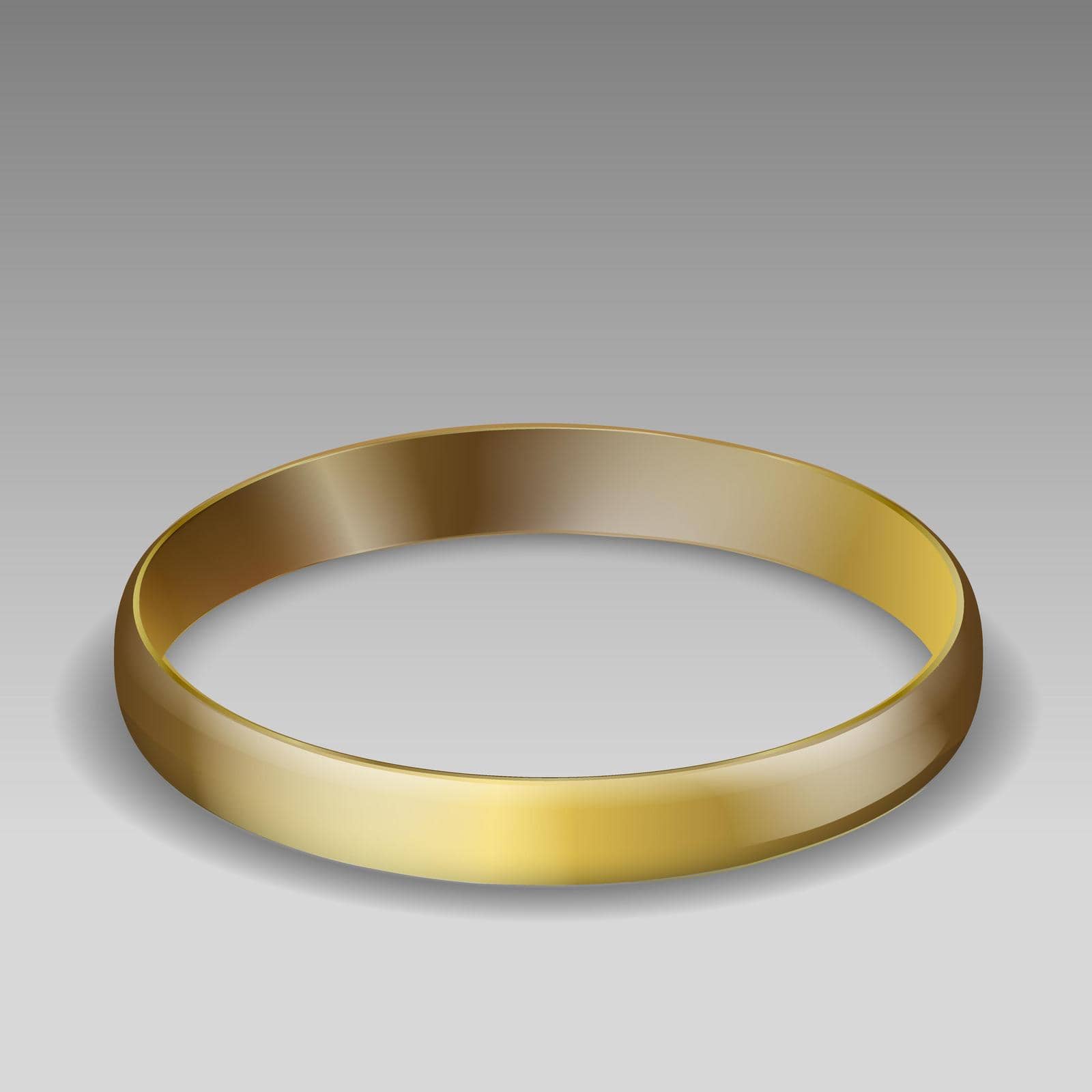 golden wedding ring vector illustration isolated on white background