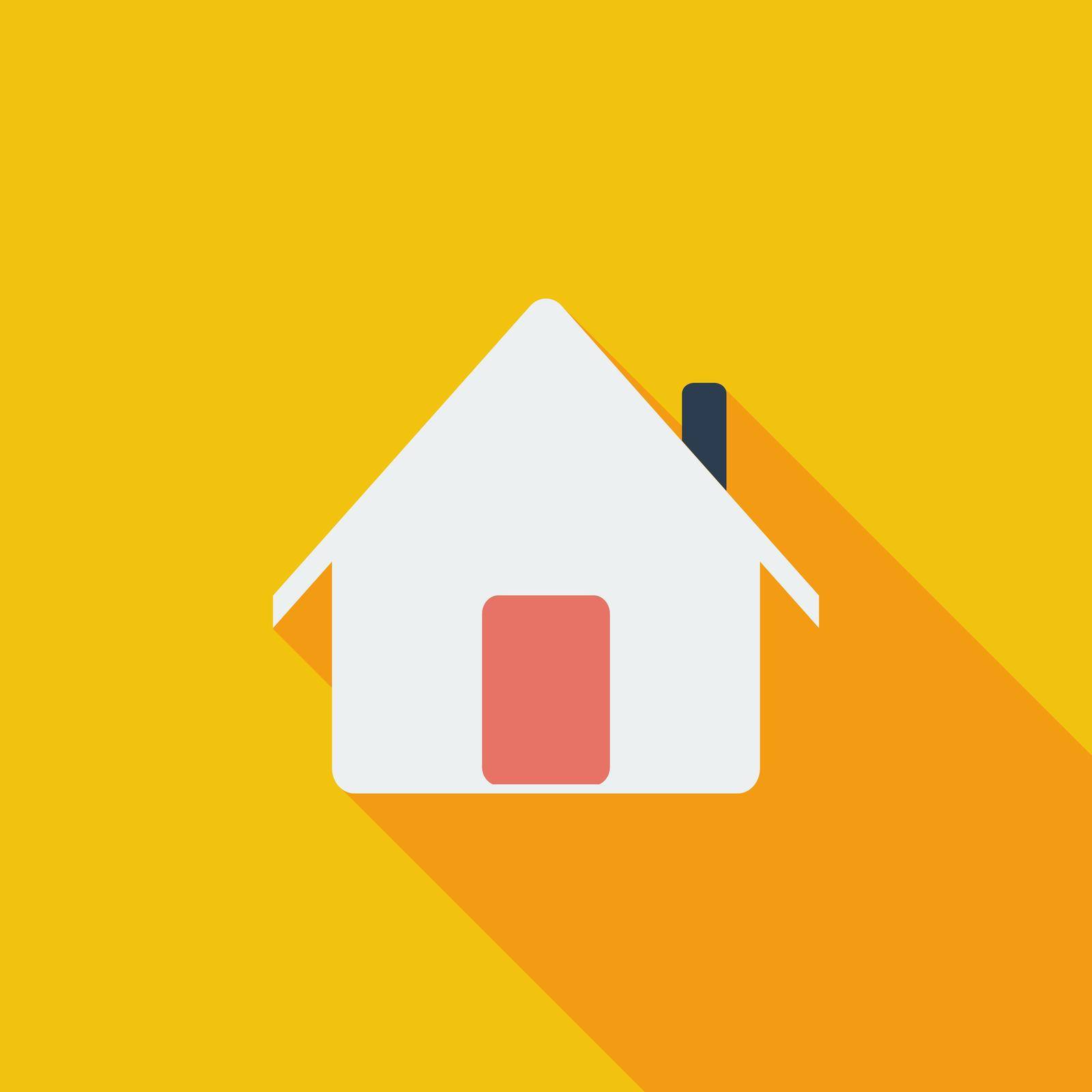 Home icon. Flat vector related icon with long shadow for web and mobile applications. It can be used as - logo, pictogram, icon, infographic element. Vector Illustration.