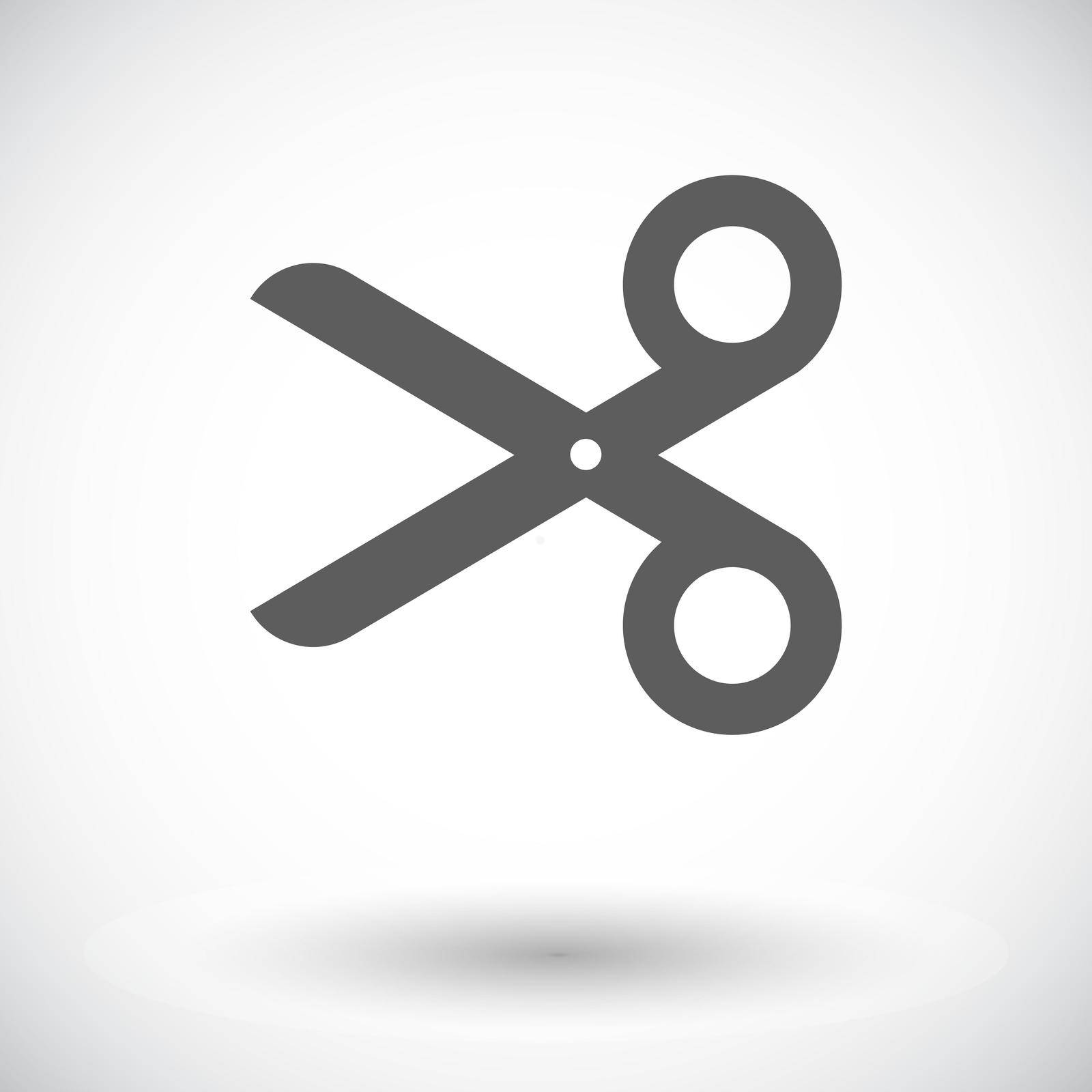 Scissors. Single flat icon on white background. Vector illustration.