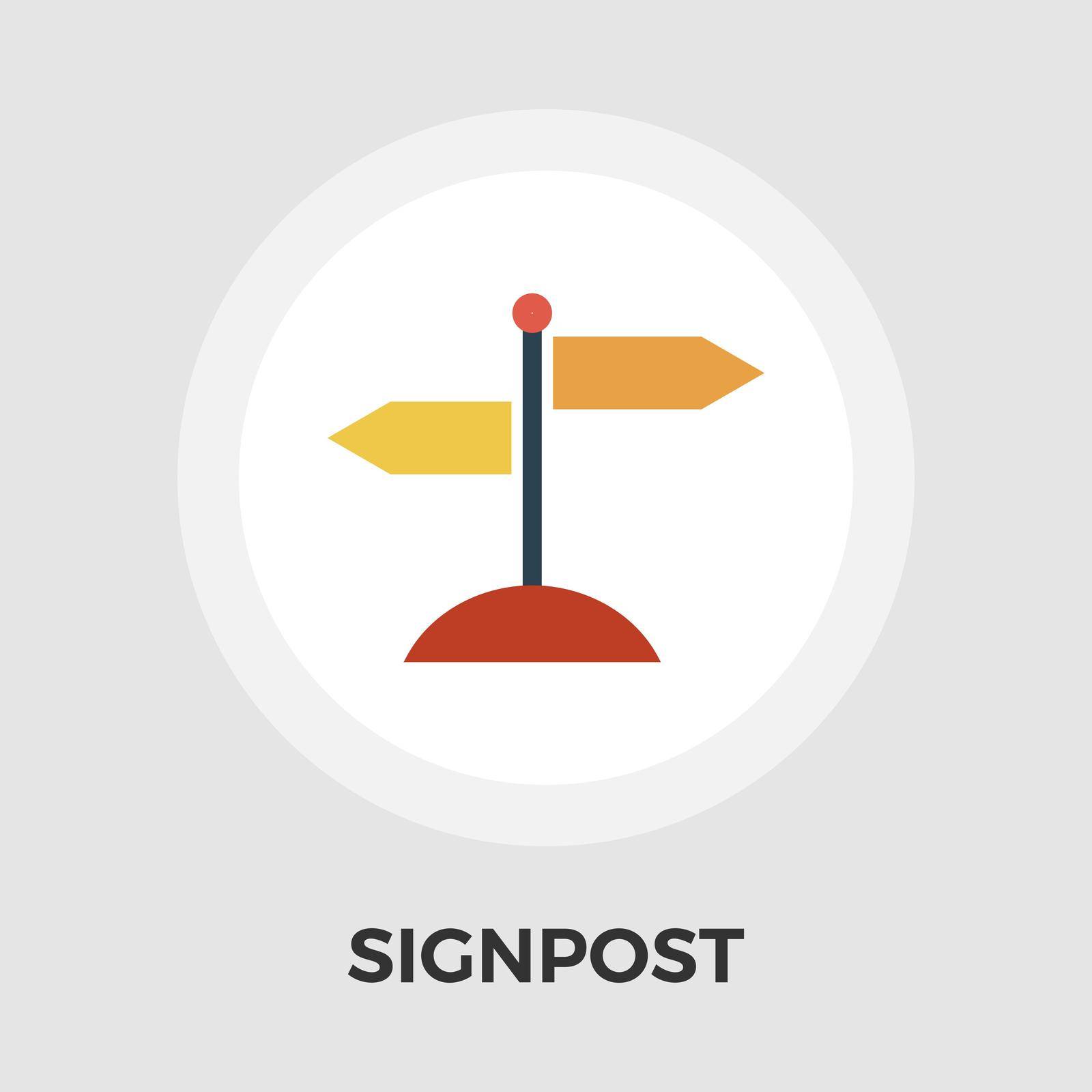 Signpost vector flat icon by smoki