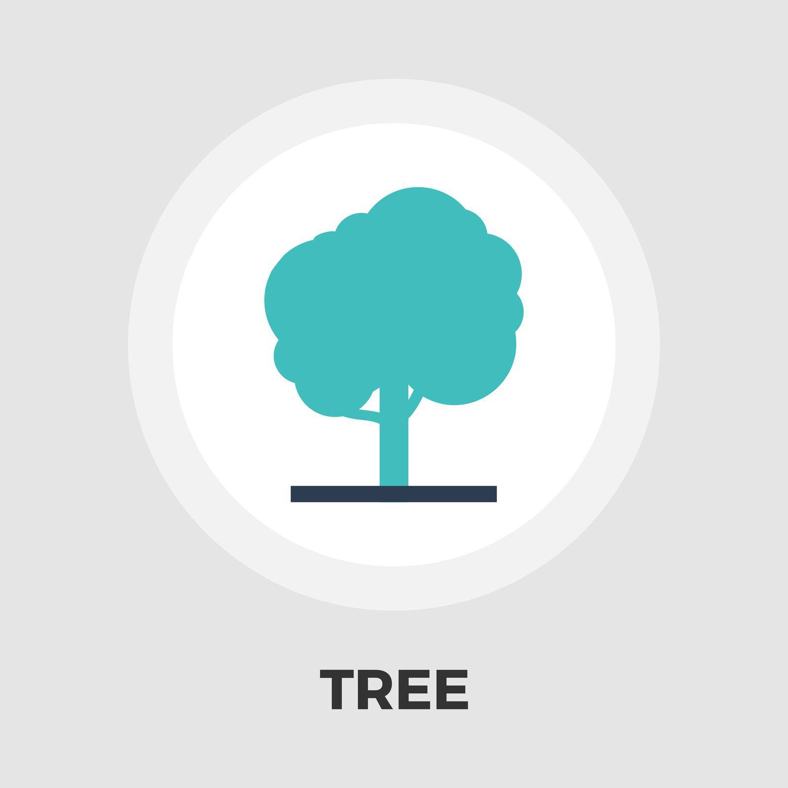 Tree icon vector. Flat icon isolated on the white background. Editable EPS file. Vector illustration.
