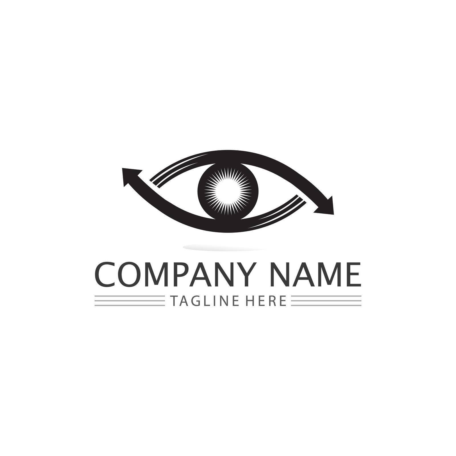 eye icon and vision design logo isolated sign symbol vector Intuition and spirituality by Anggasaputro