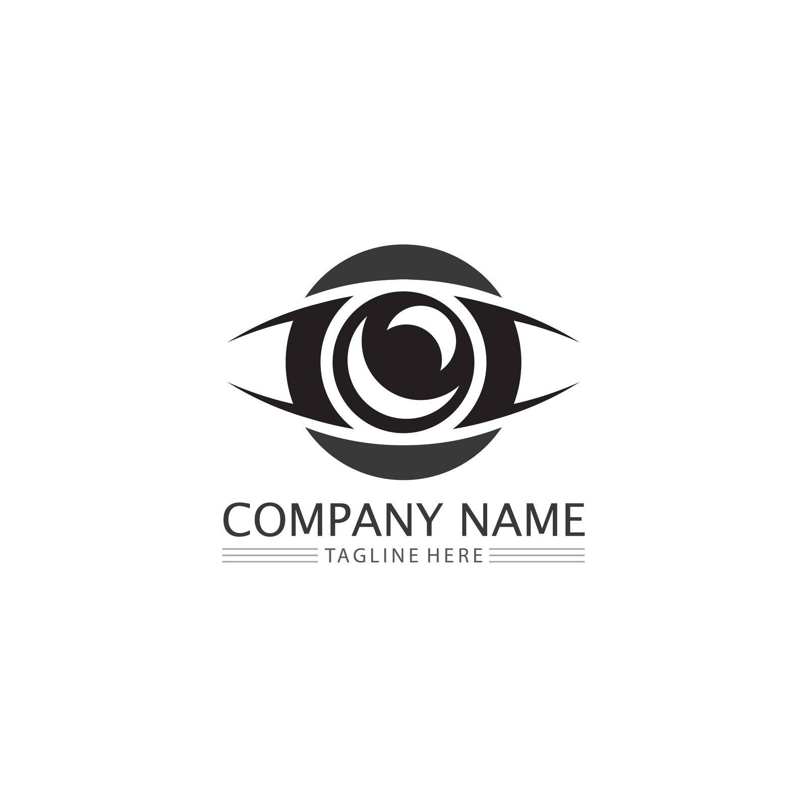 eye icon and vision design logo isolated sign symbol vector Intuition and spirituality by Anggasaputro