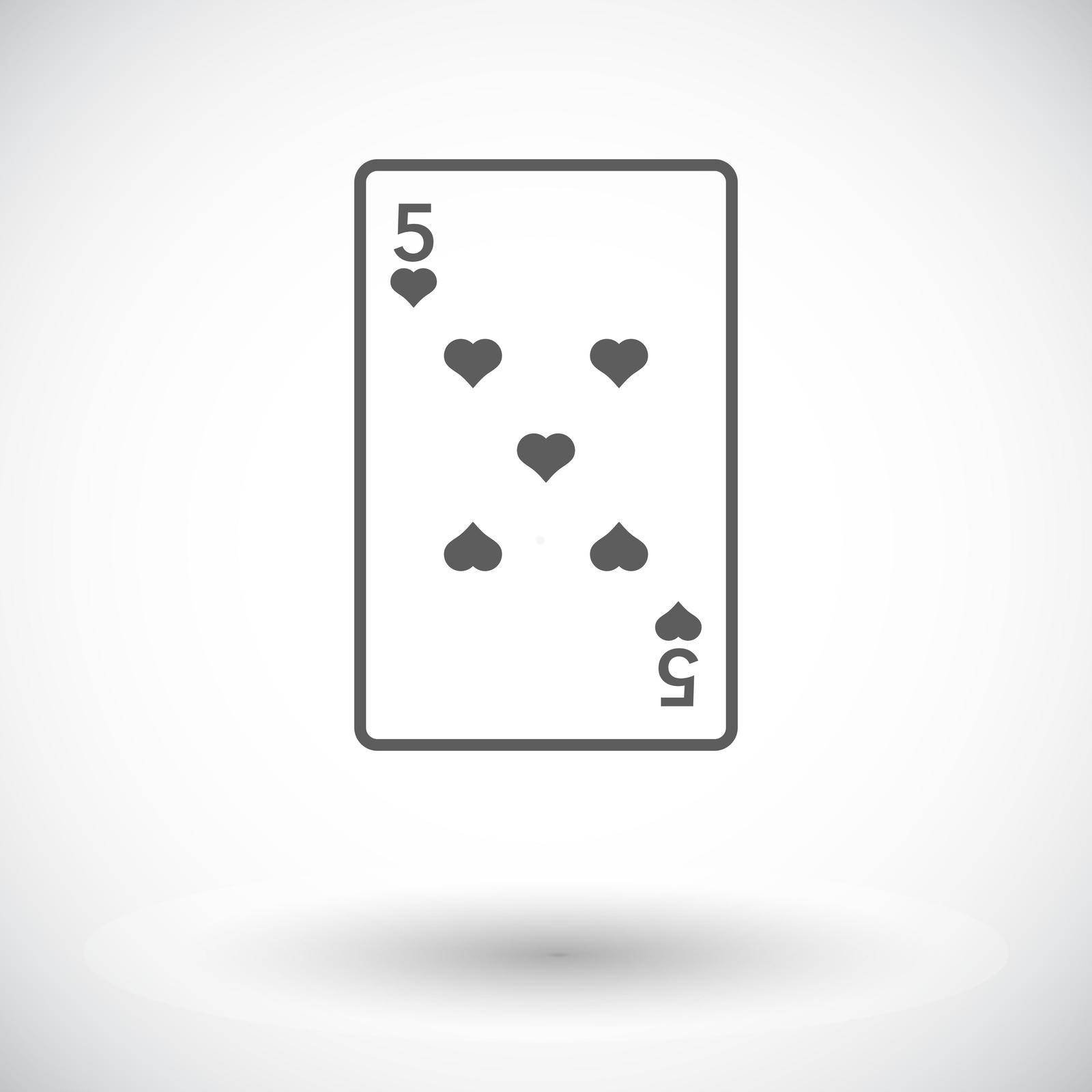 Play card. Single flat icon on white background. Vector illustration.