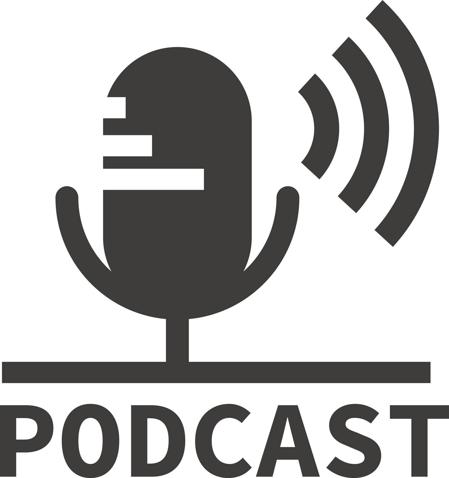 Podcast Icon. Editable vector.
