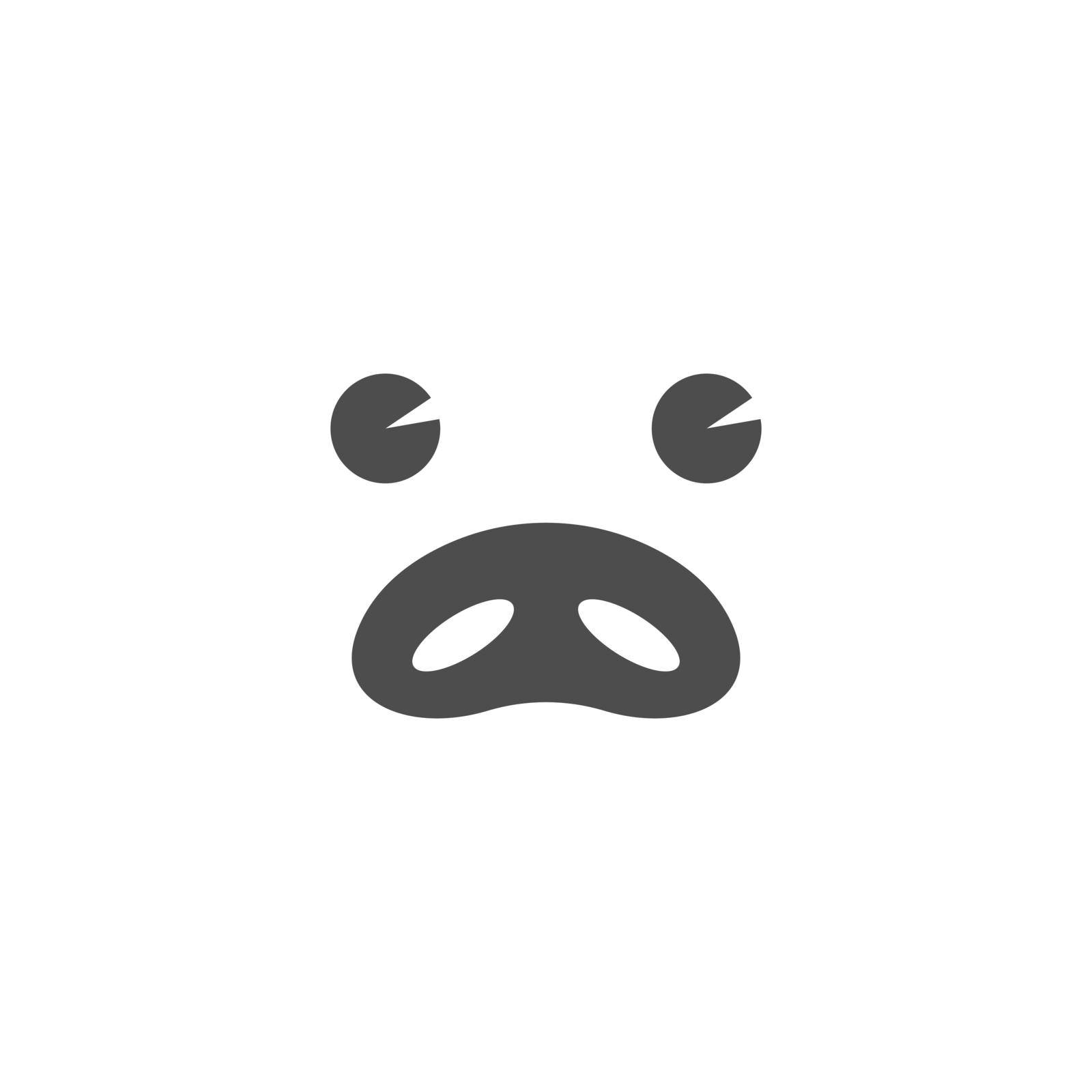 Pig icon logo design concept illustration template vector