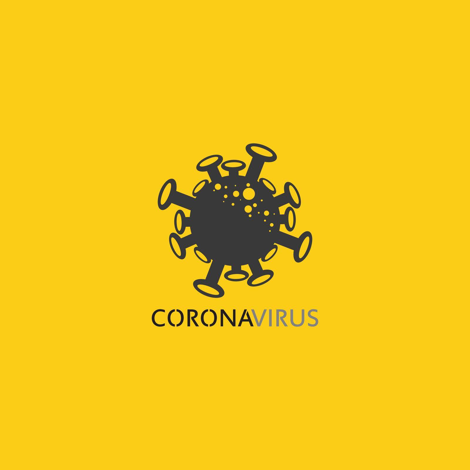 corona virus logo virus vector, vaccin logo,infection bacteria icon and health care danger social distancing pandemic covid 19